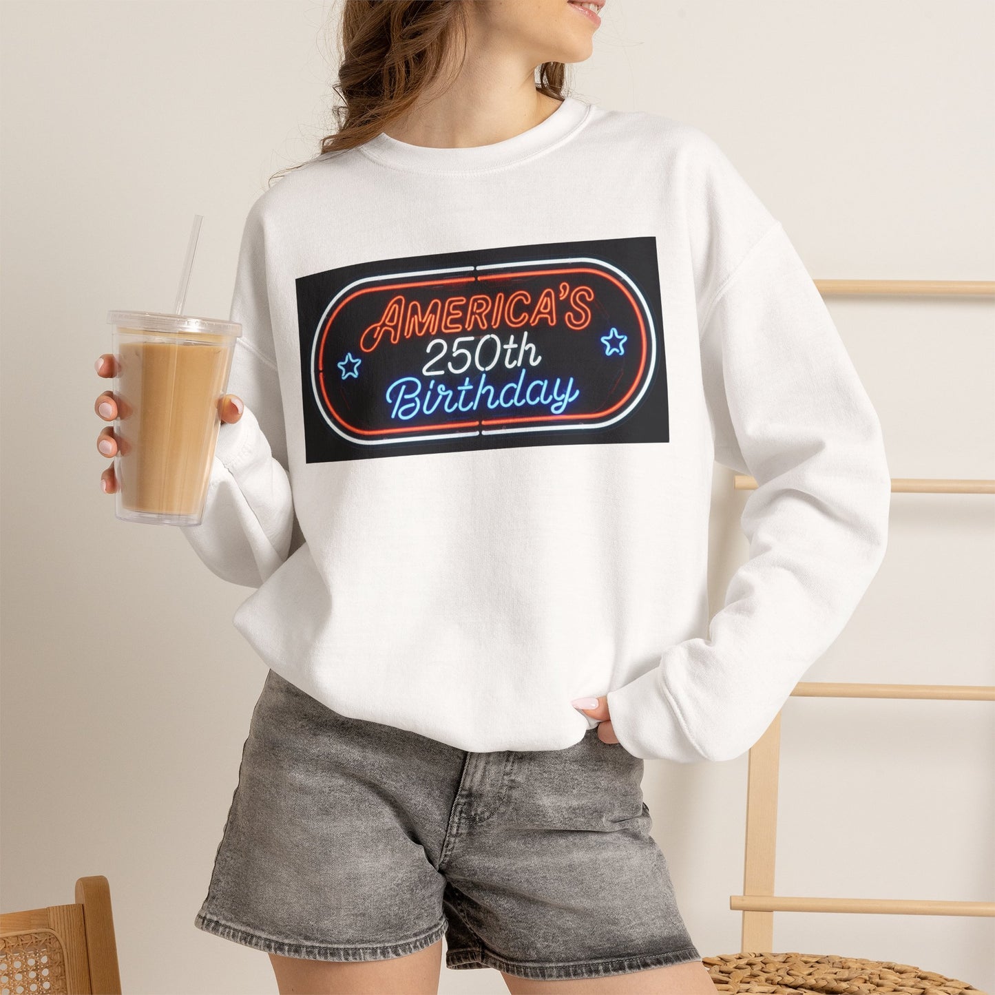 America's 250th Birthday Sweatshirt — Patriotic 4th of July Crewneck