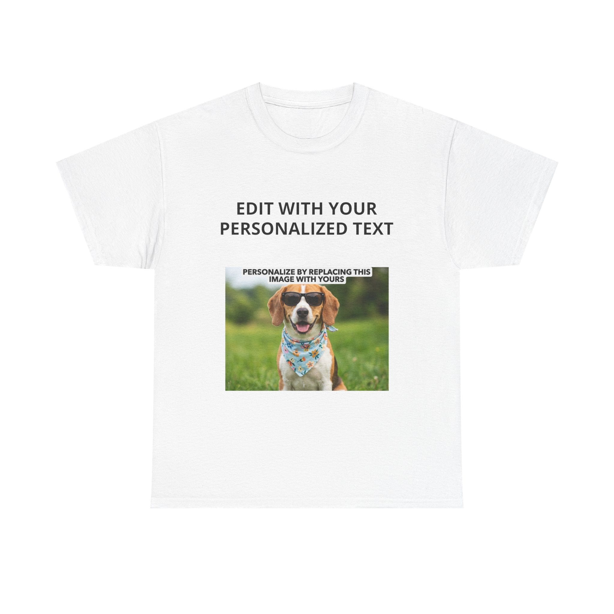 Fully Customizable Multi-Photo T-Shirt – Personalized Text & Image 3-Zone Tee