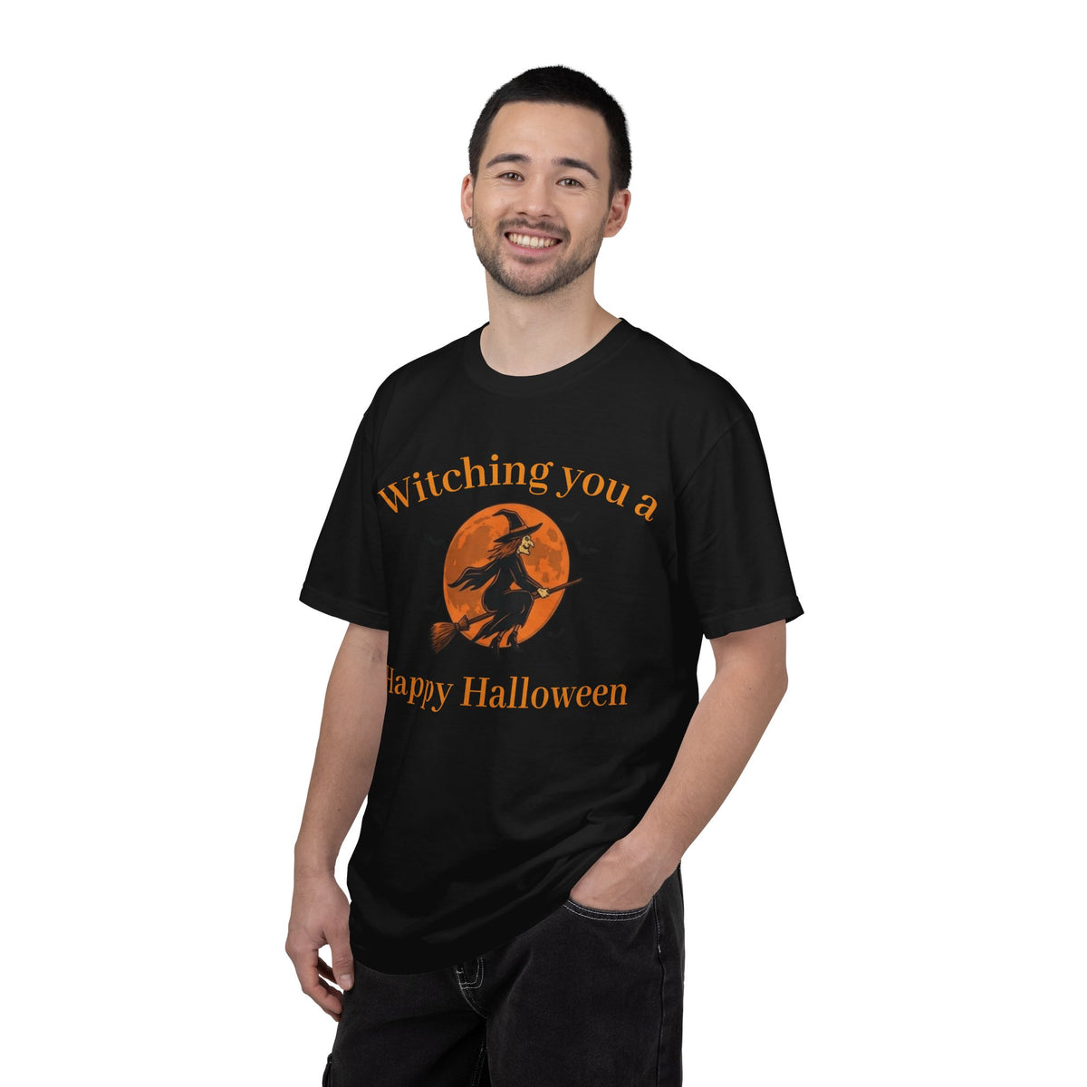 Halloween Witch T-Shirt — "Witching You a Happy Halloween" Graphic Tee