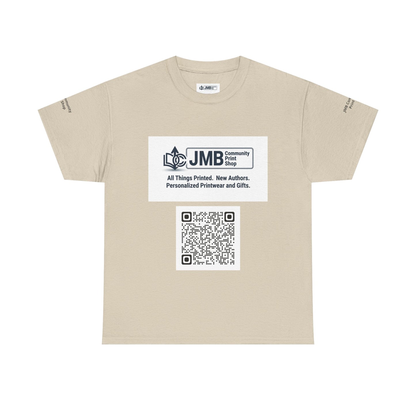 JMB Community Print Shop Logo Tee — Personalized Print & New Authors Promotional T‑Shirt