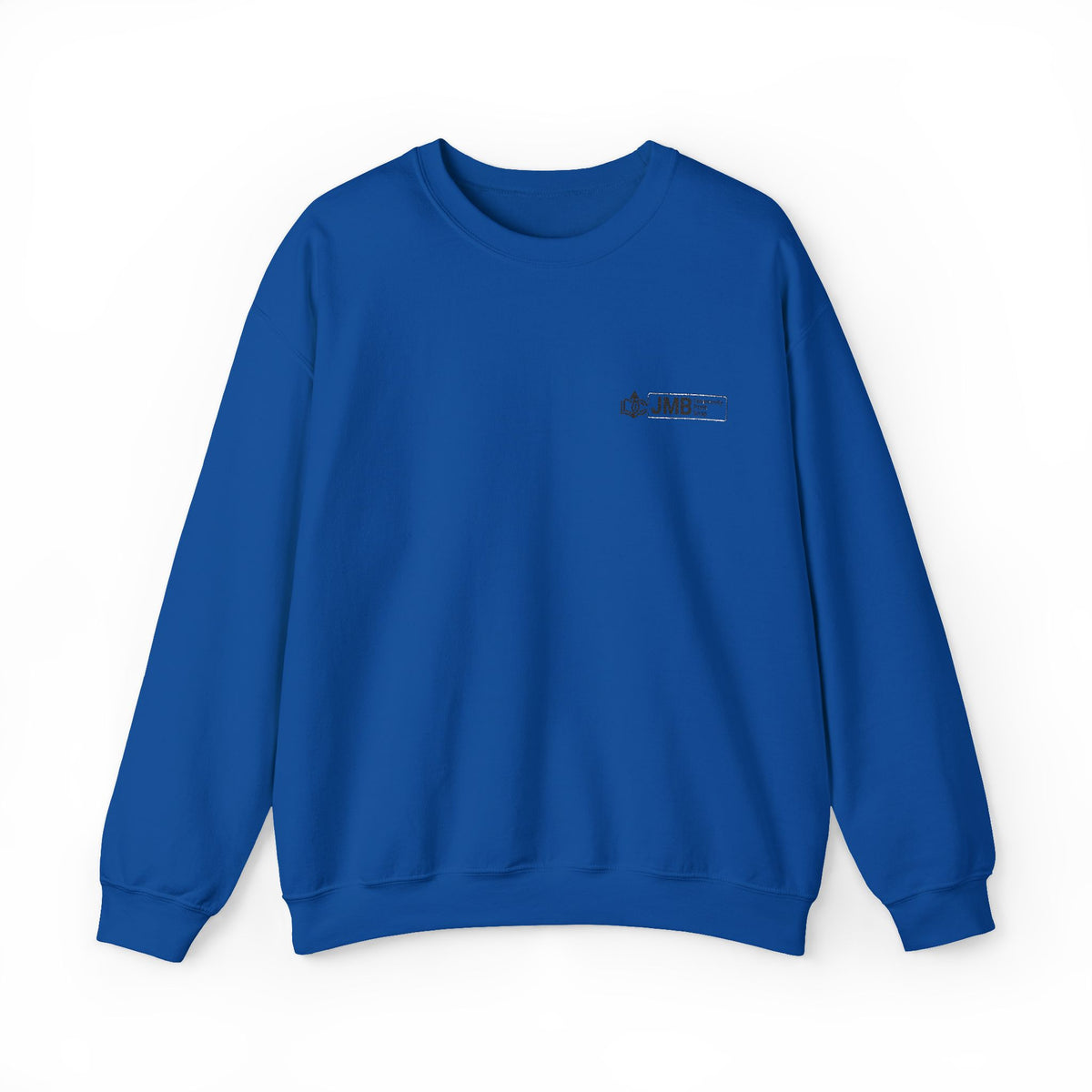 JMB Community Print Shop Embroidered Crewneck Sweatshirt — Logo Chest Design