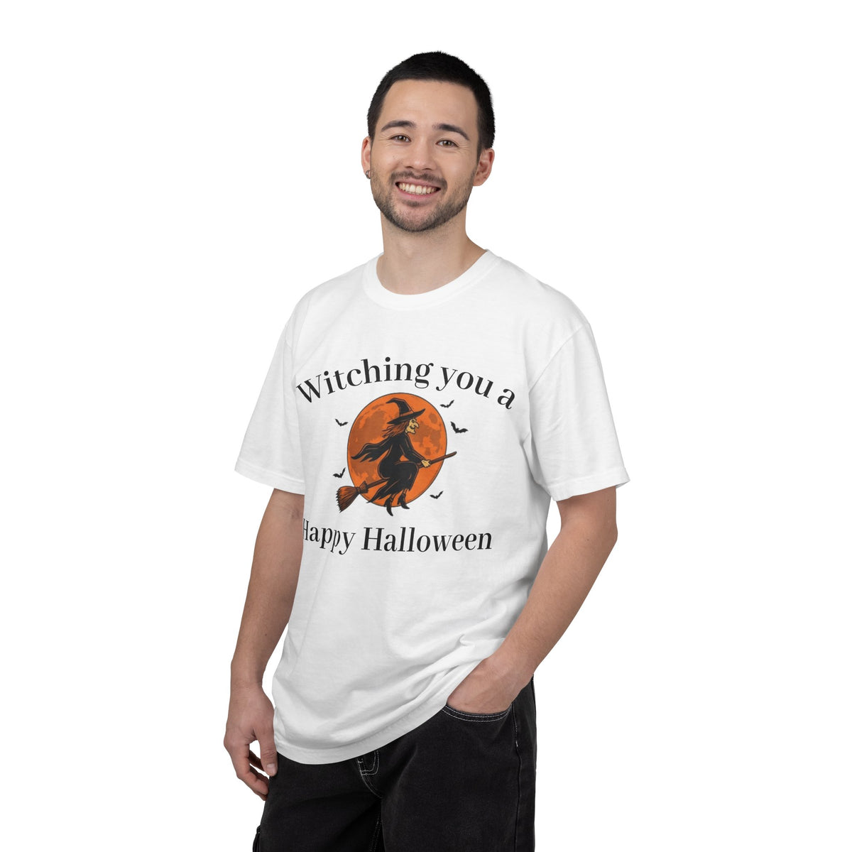 Halloween Witch T-Shirt — "Witching You a Happy Halloween" Graphic Tee