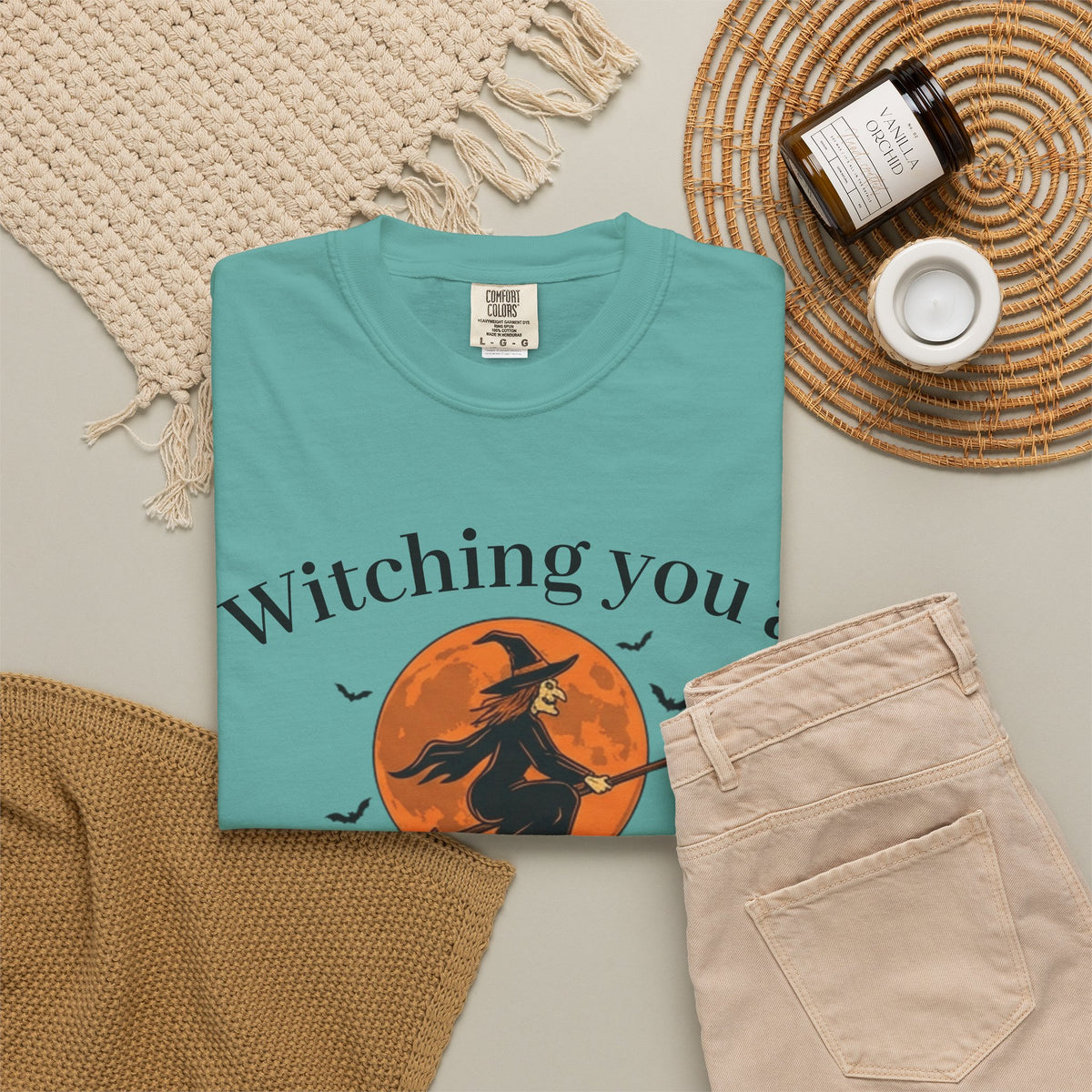 Halloween Witch T-Shirt — "Witching You a Happy Halloween" Graphic Tee