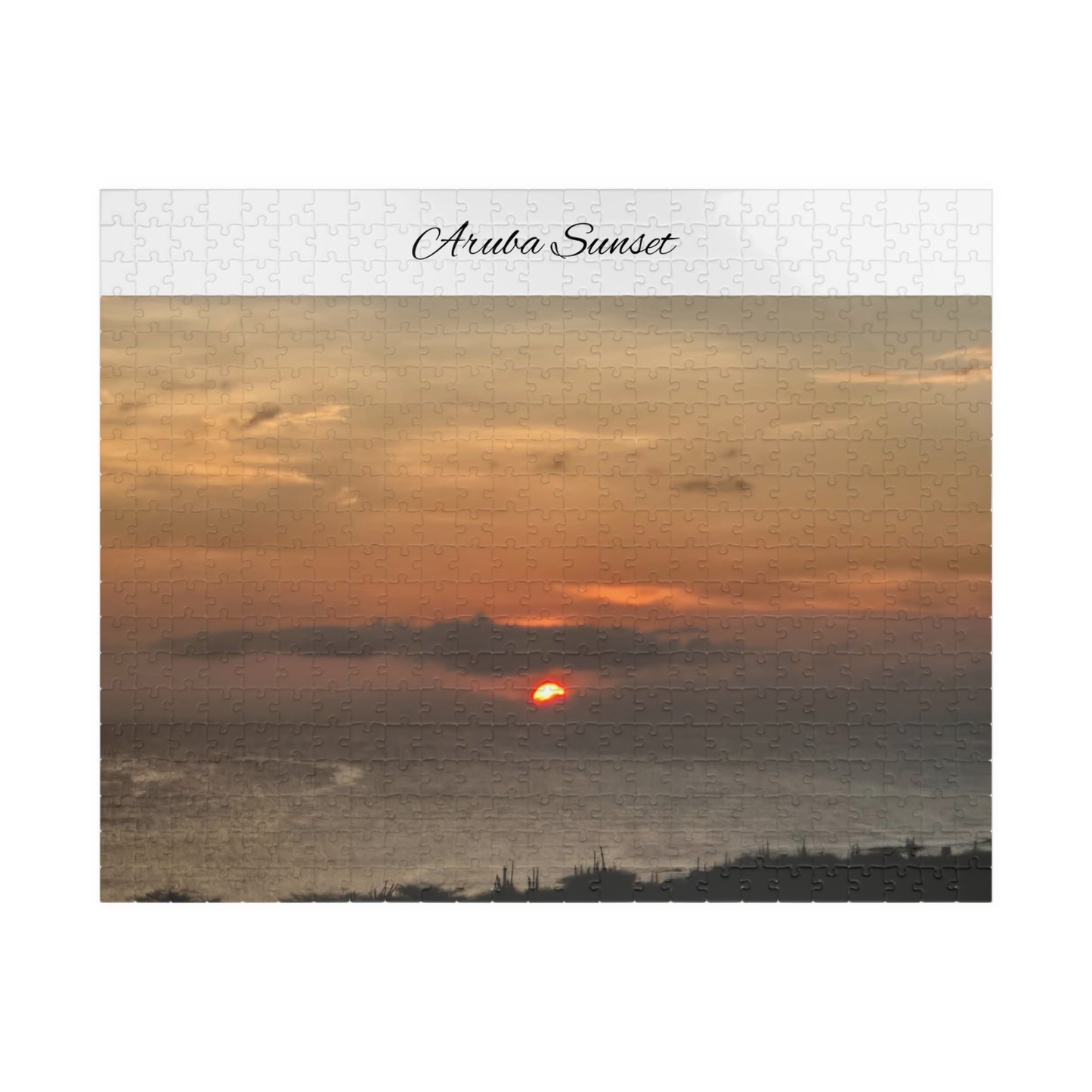 Aruba Sunset Over Ocean Puzzle — Scenic Beach Sunset Jigsaw (110–1014 pcs)