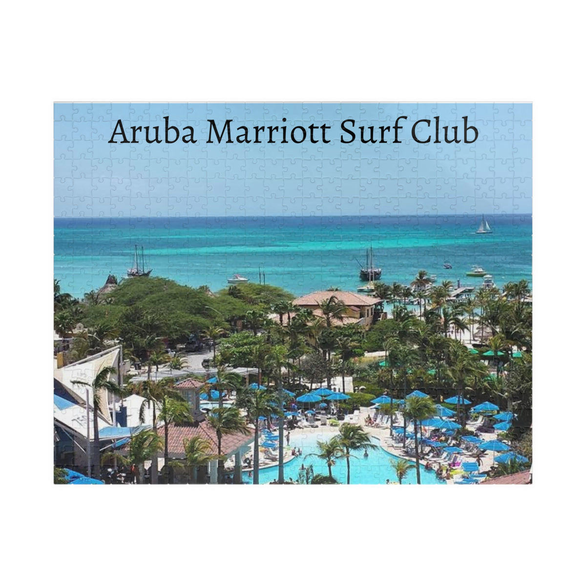 Aruba Marriott Surf Club Photo Puzzle — Tropical Resort Jigsaw (Multiple Piece Counts)