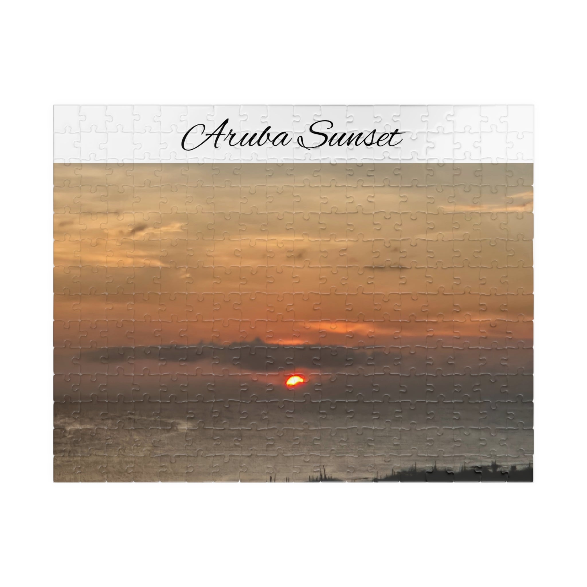 Aruba Sunset Over Ocean Puzzle — Scenic Beach Sunset Jigsaw (110–1014 pcs)