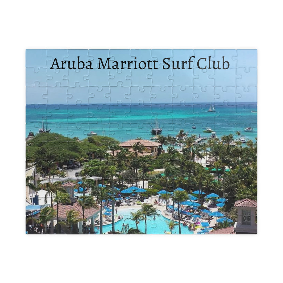 Aruba Marriott Surf Club Photo Puzzle — Tropical Resort Jigsaw (Multiple Piece Counts)