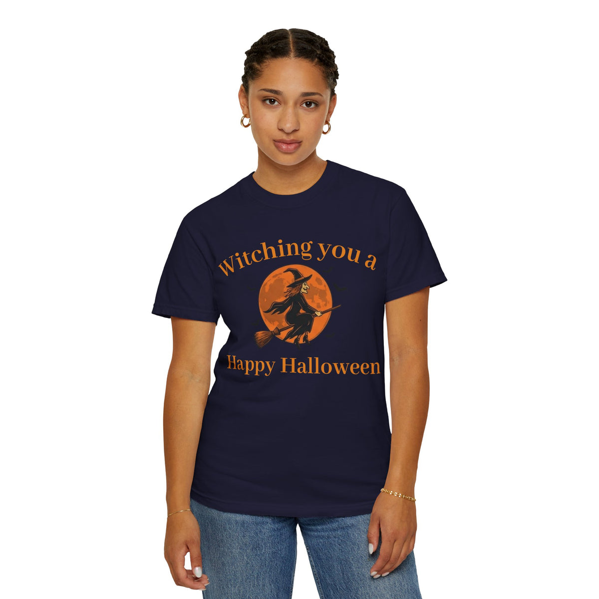 Halloween Witch T-Shirt — "Witching You a Happy Halloween" Graphic Tee