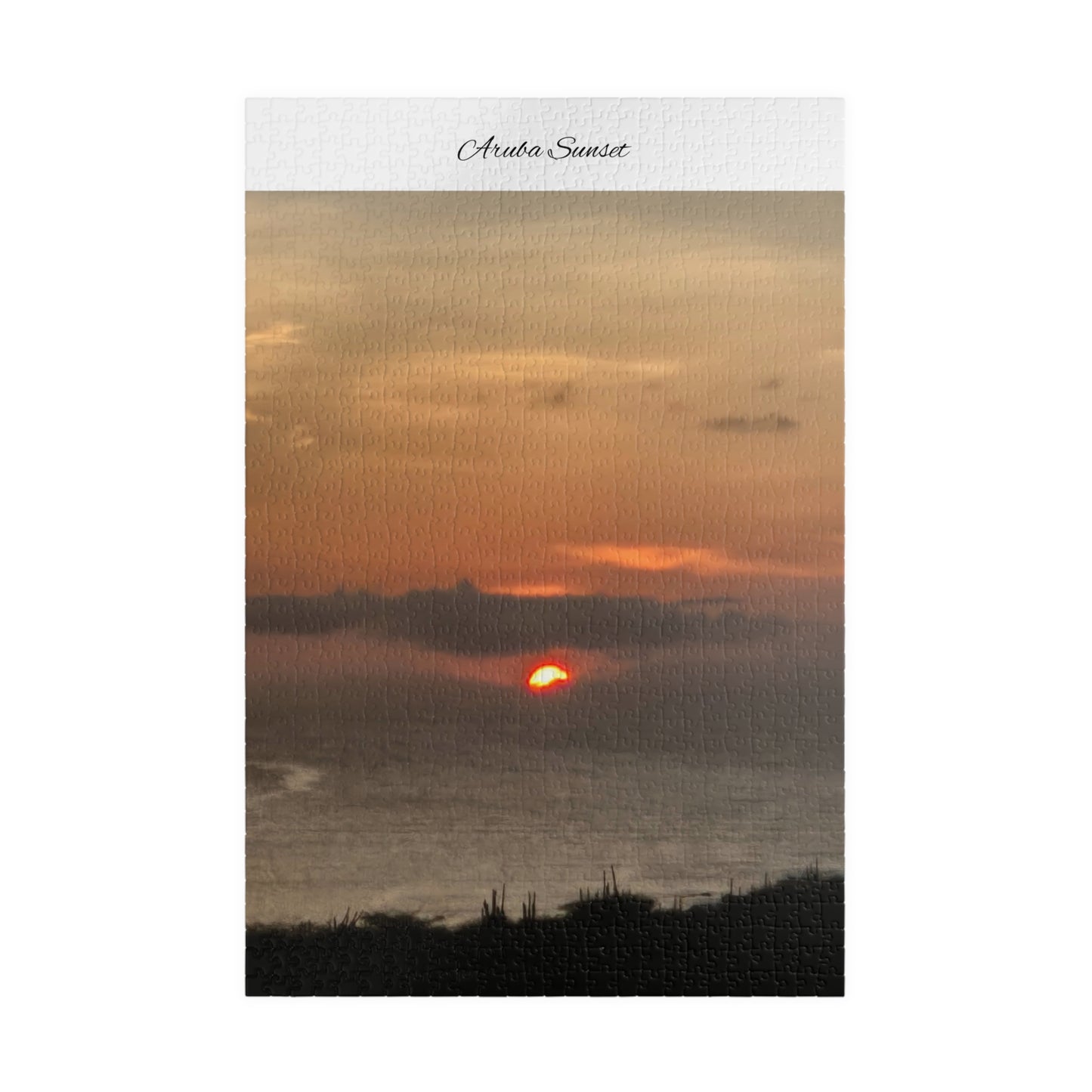 Aruba Sunset Over Ocean Puzzle — Scenic Beach Sunset Jigsaw (110–1014 pcs)