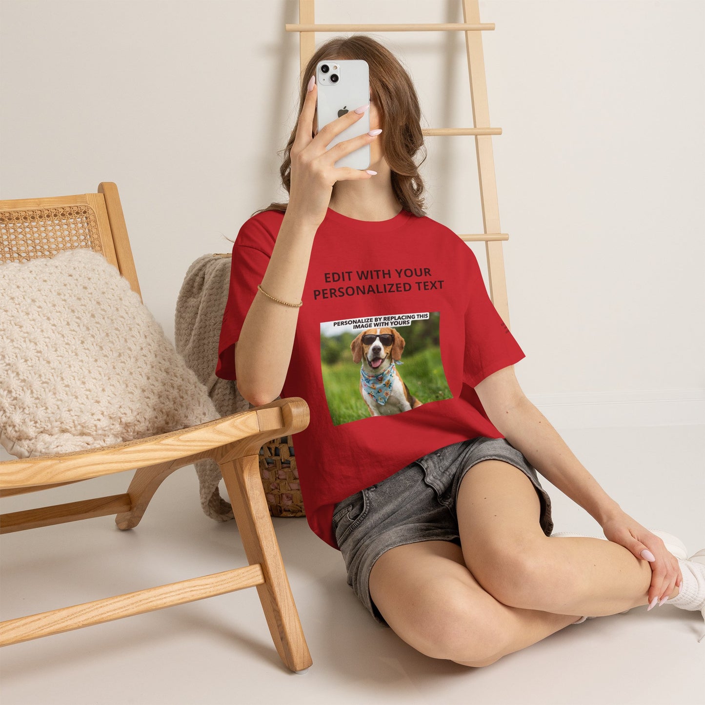Fully Customizable Multi-Photo T-Shirt – Personalized Text & Image 5-Zone Tee