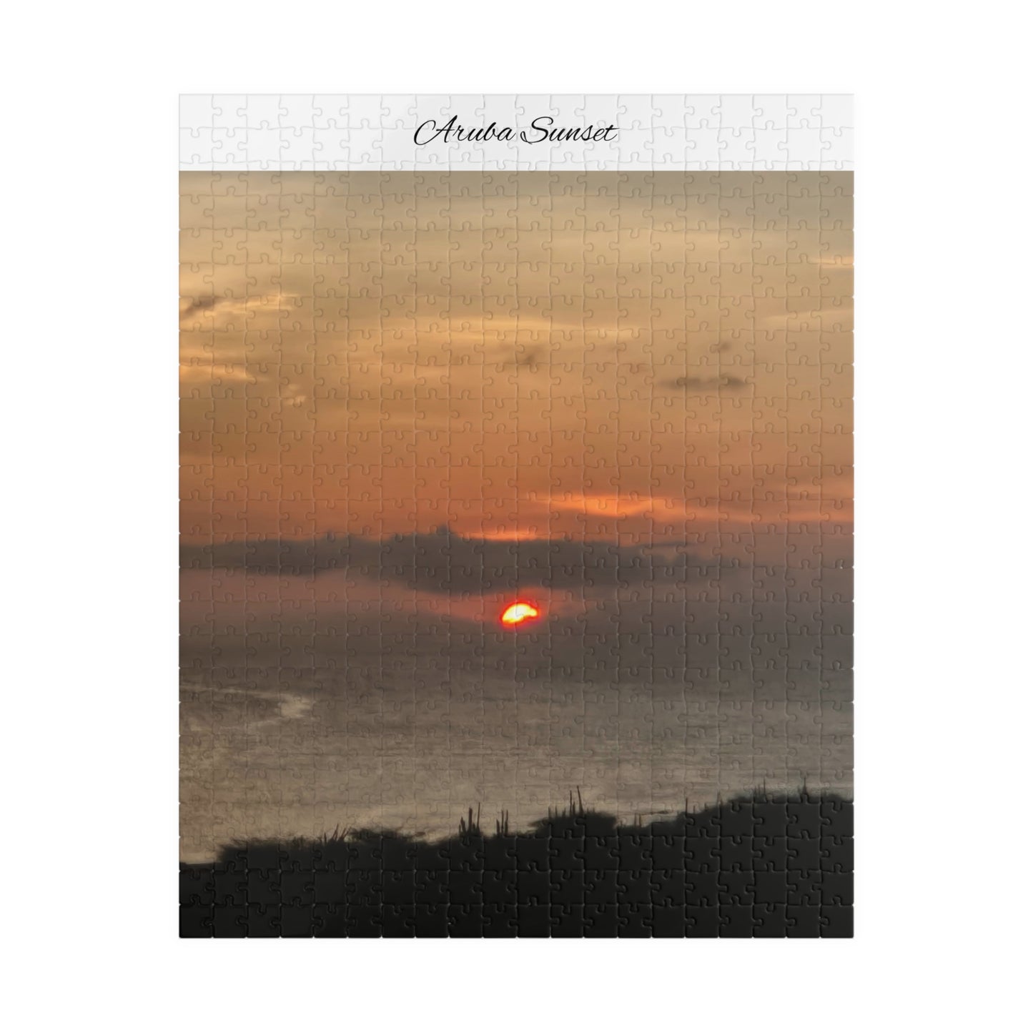Aruba Sunset Over Ocean Puzzle — Scenic Beach Sunset Jigsaw (110–1014 pcs)