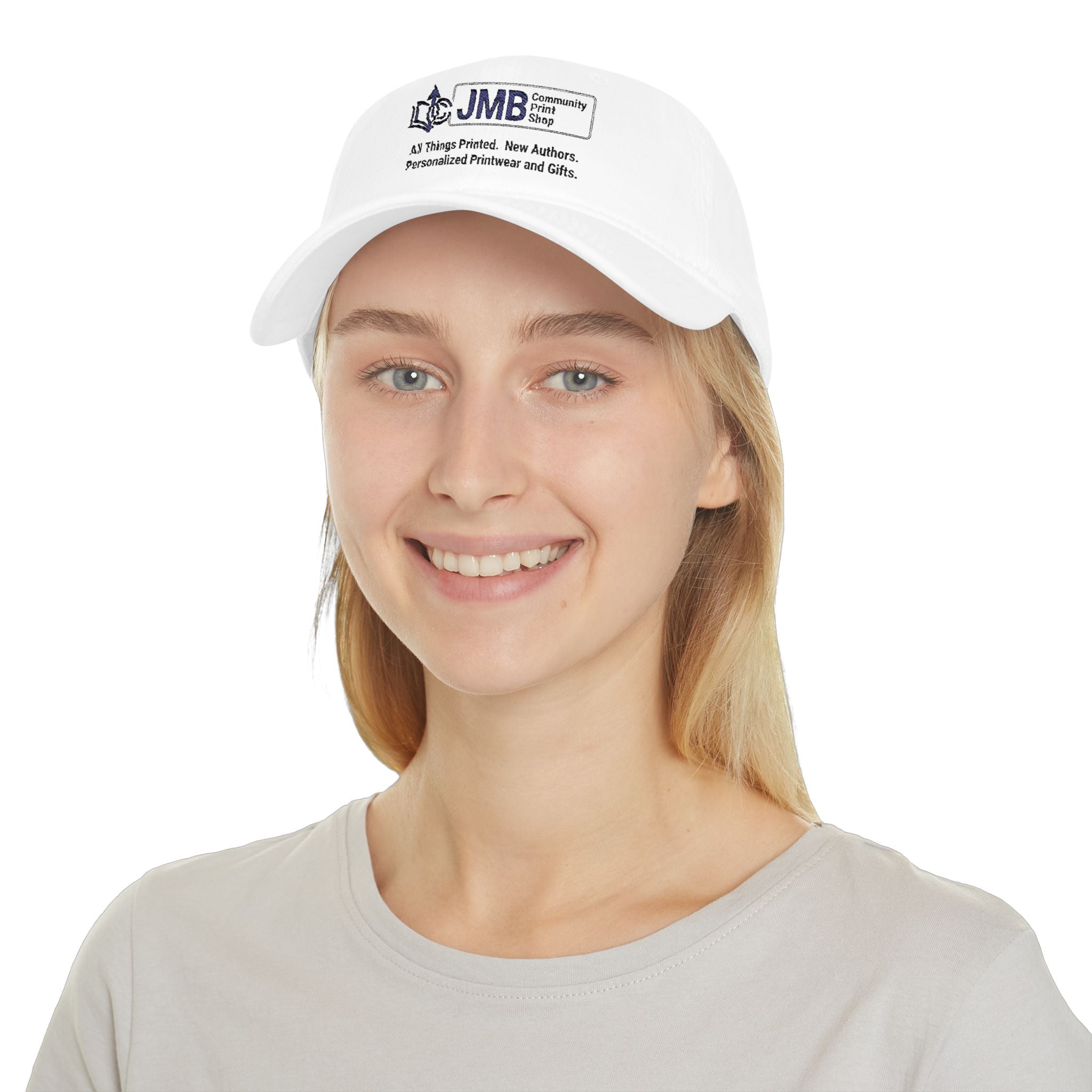 DYW - Embroidered Low Profile Baseball Cap — JMB Community Print Shop Black Logo Hat