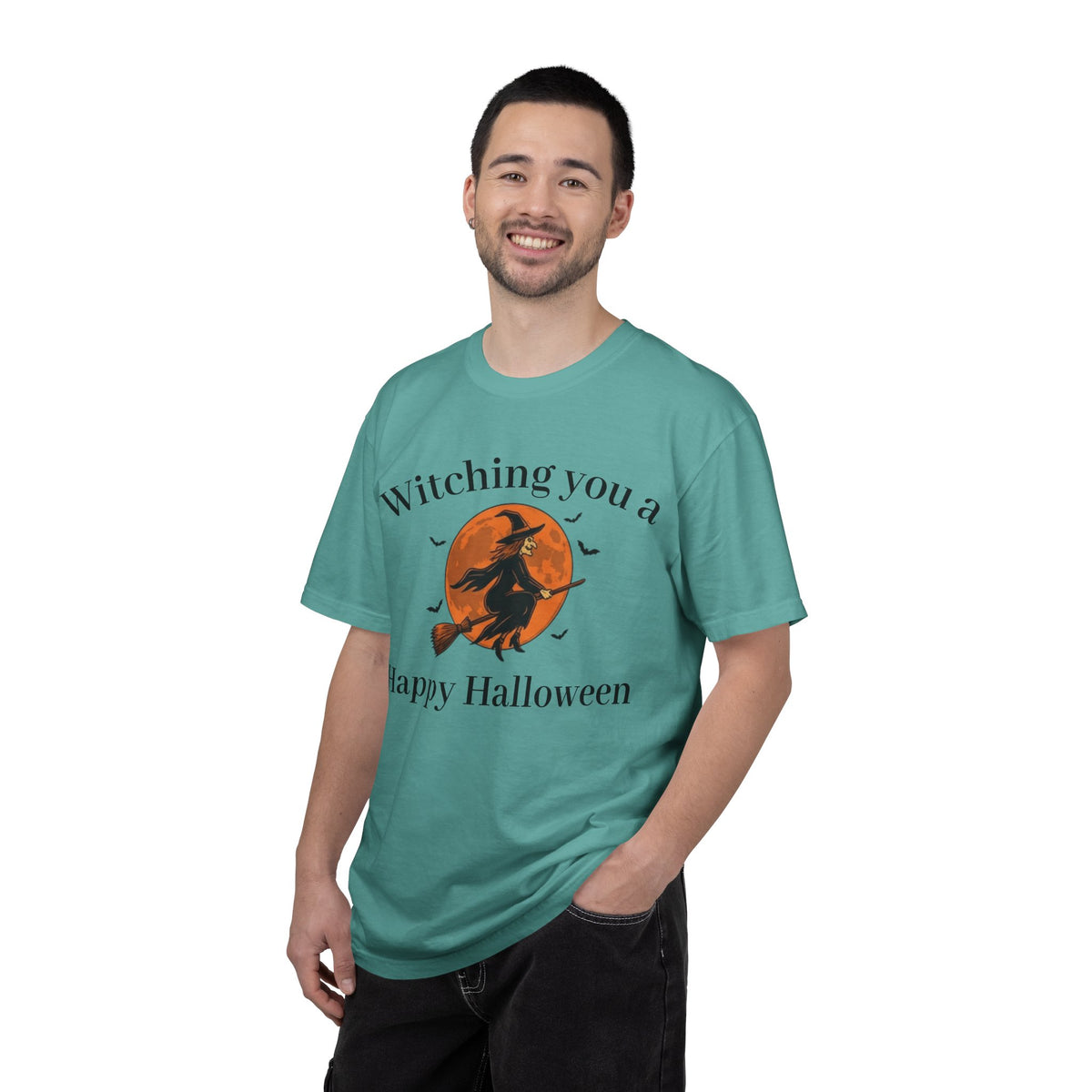 Halloween Witch T-Shirt — "Witching You a Happy Halloween" Graphic Tee