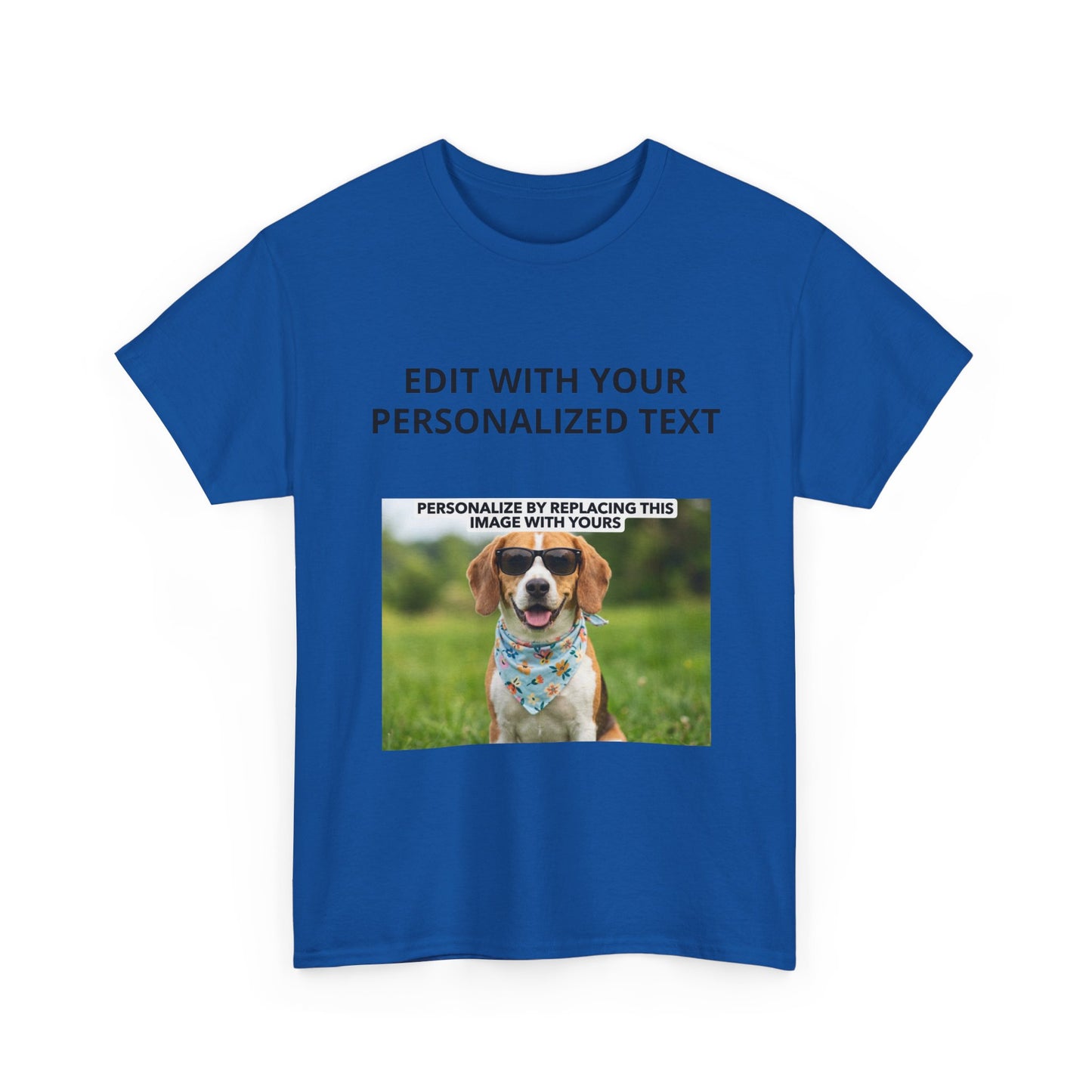 Fully Customizable Multi-Photo T-Shirt – Personalized Text & Image 2-Zone Tee