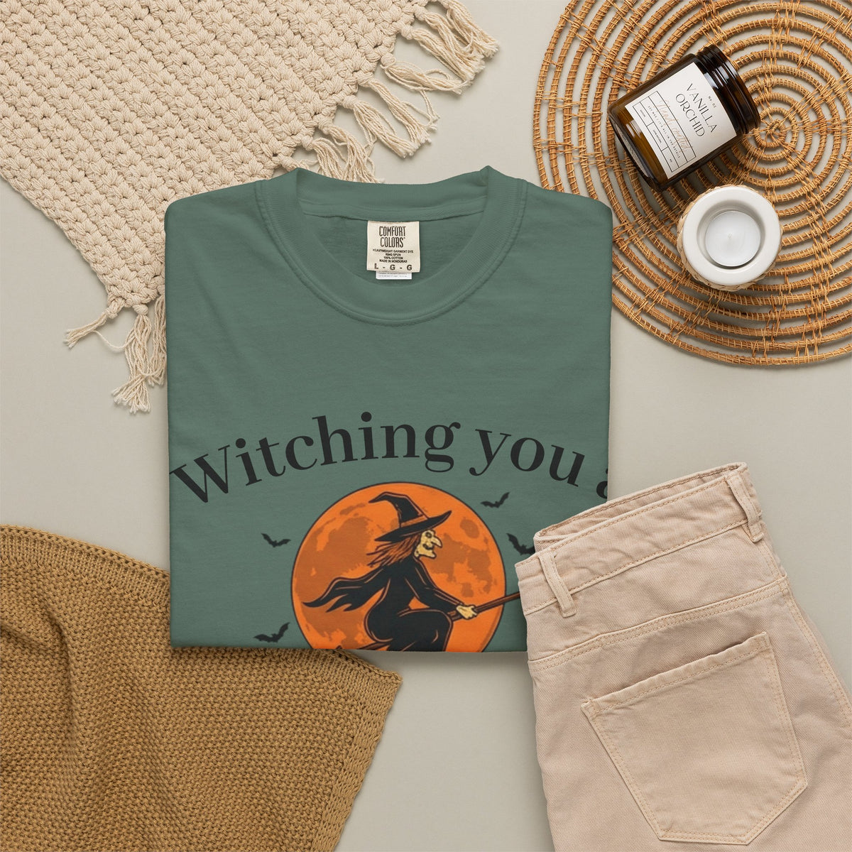 Halloween Witch T-Shirt — "Witching You a Happy Halloween" Graphic Tee
