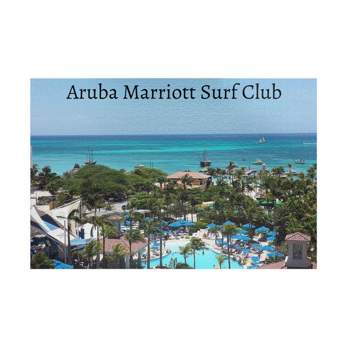 Aruba Marriott Surf Club Photo Puzzle — Tropical Resort Jigsaw (Multiple Piece Counts)