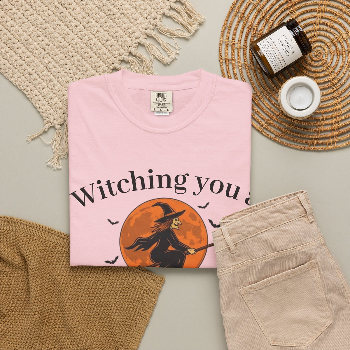Halloween Witch T-Shirt — "Witching You a Happy Halloween" Graphic Tee