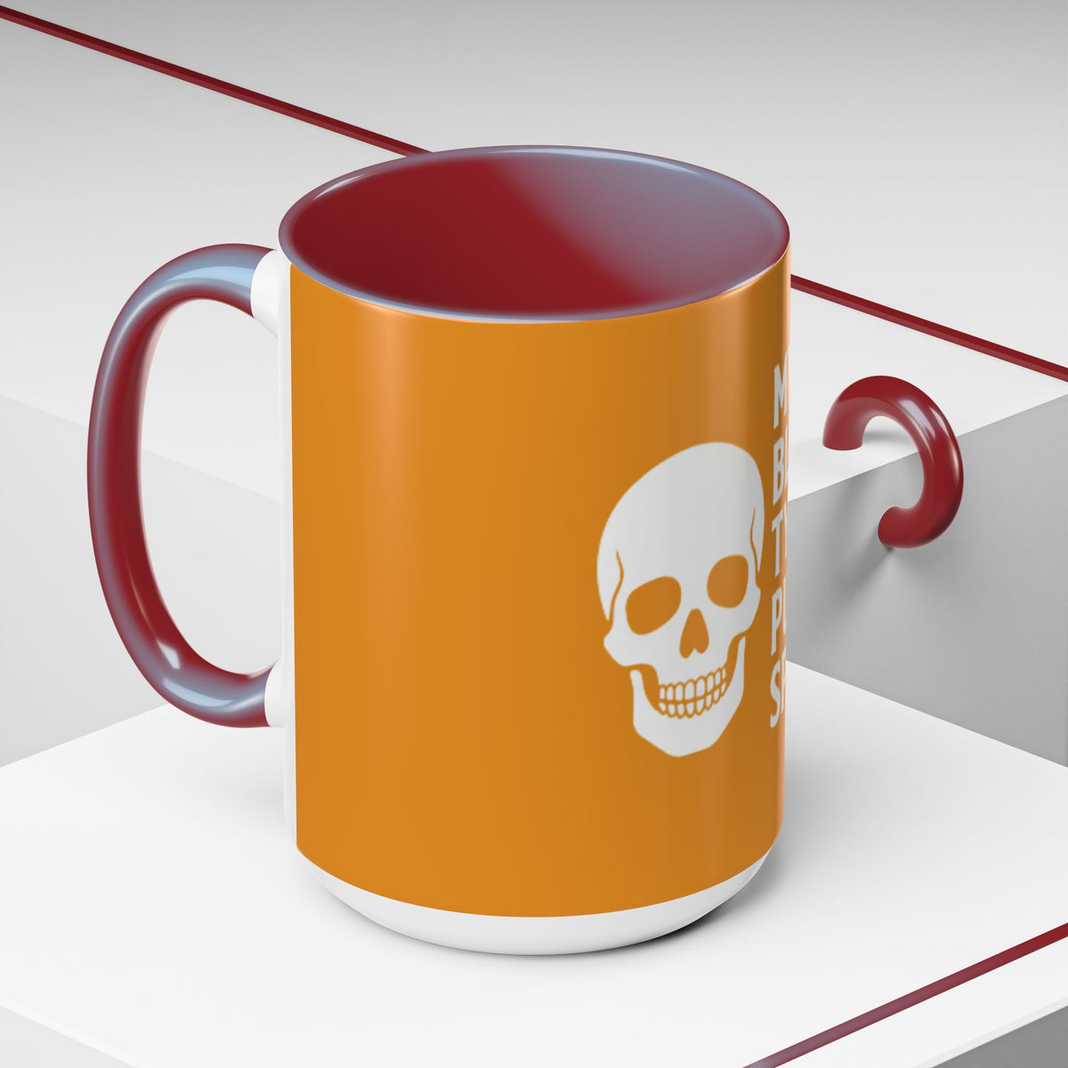 Pumpkin Spice Skull Coffee Mug — “My Blood Type Is Pumpkin Spice” Accent Mug