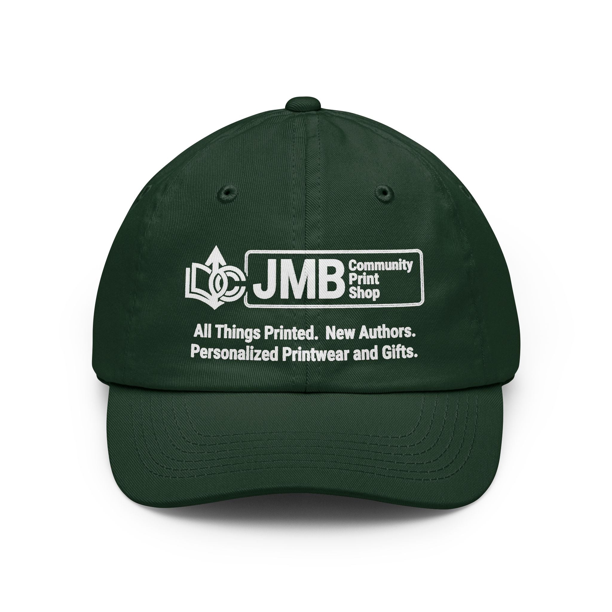 JMB Community Print Shop Logo Dad Hat — Custom Printed Classic Baseball Cap