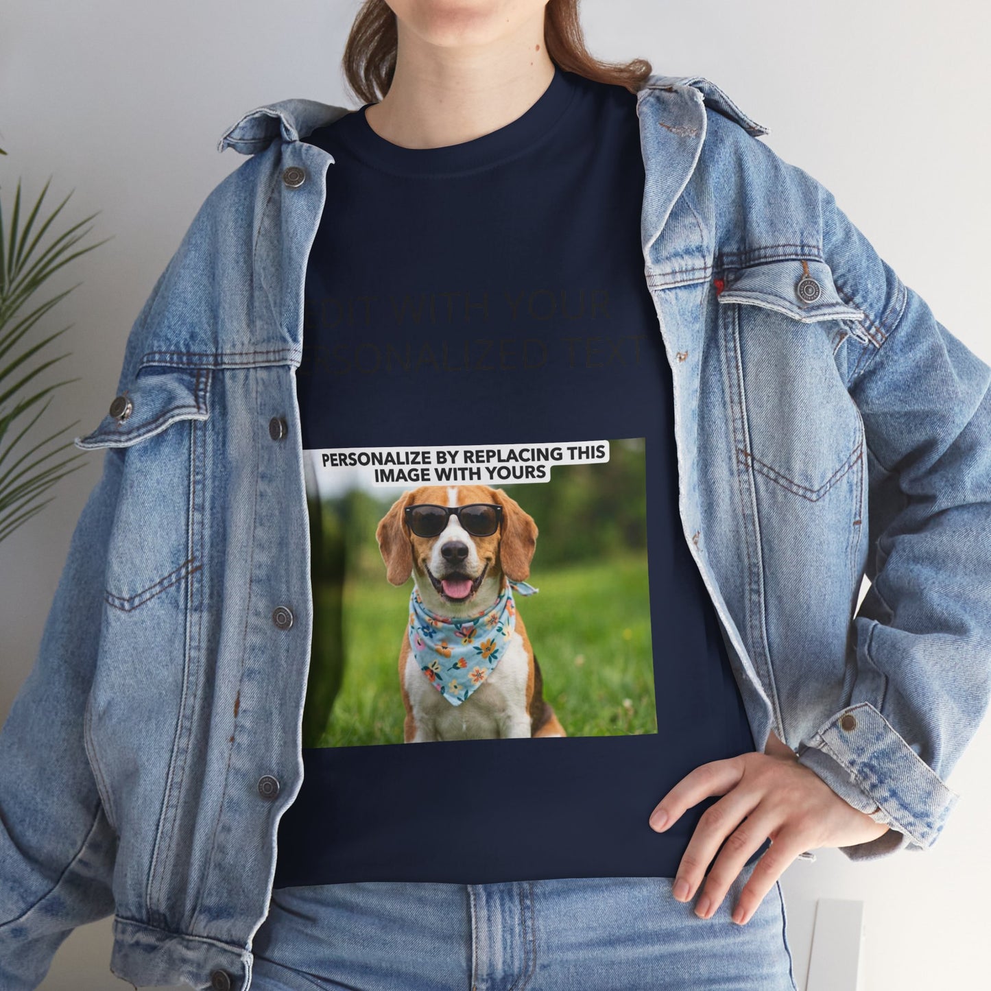 Fully Customizable Multi-Photo T-Shirt – Personalized Text & Image 5-Zone Tee