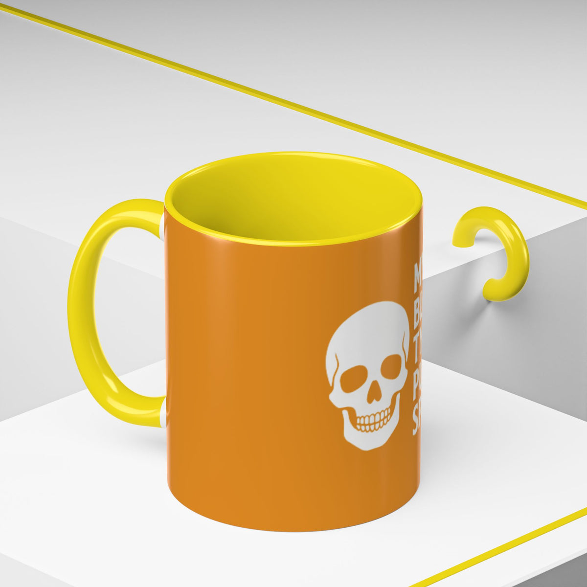 Pumpkin Spice Skull Coffee Mug — “My Blood Type Is Pumpkin Spice” Accent Mug