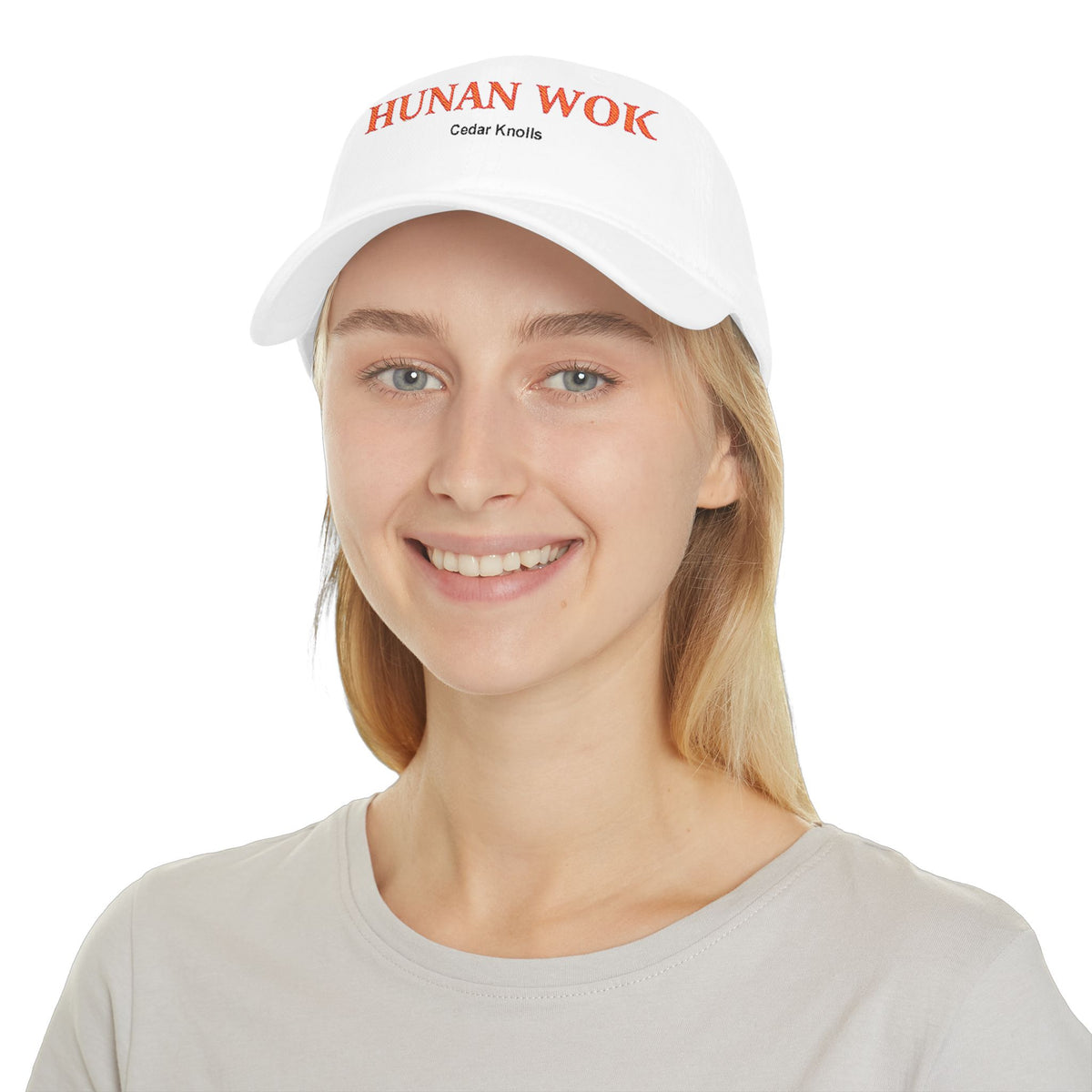 Embroidered Hunan Wok Logo Hat — Low Profile Baseball Cap