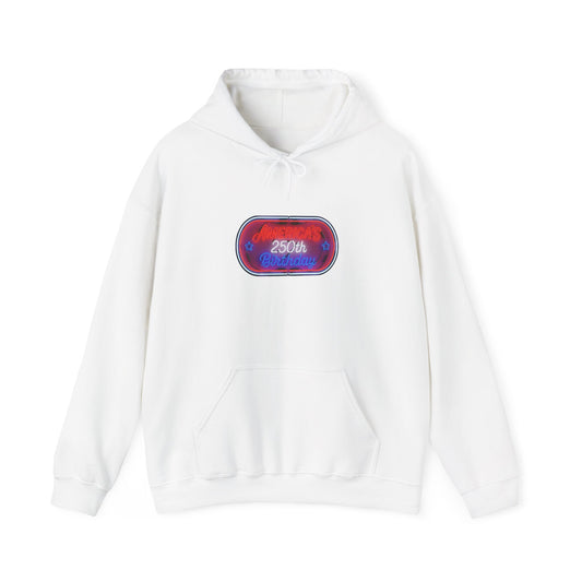 250th Anniversary Capsule Hoodie — Retro Red & Blue Commemorative Design