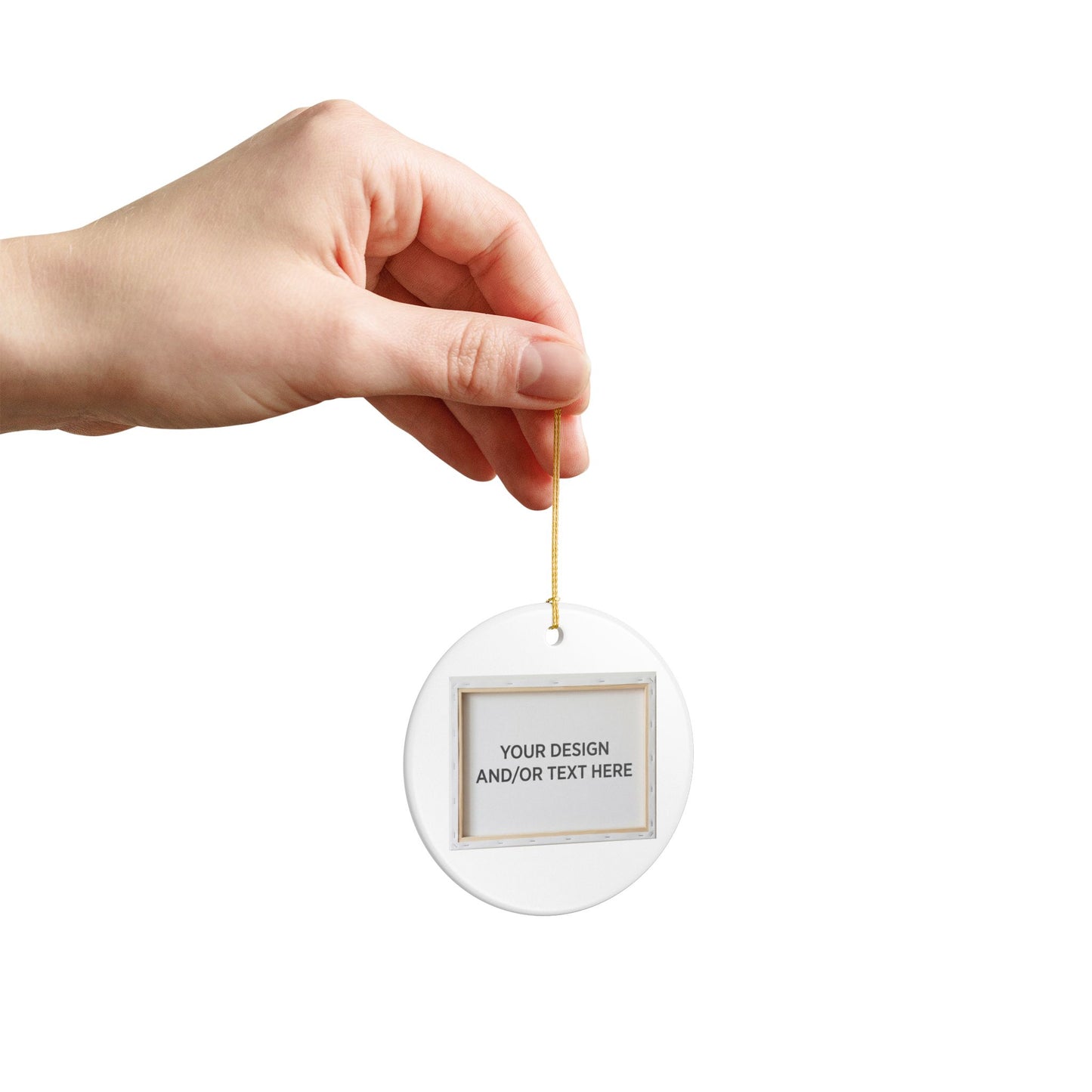 Design Your Way!  Custom Ceramic Ornament - Personalized Photo & Text Holiday Decoration