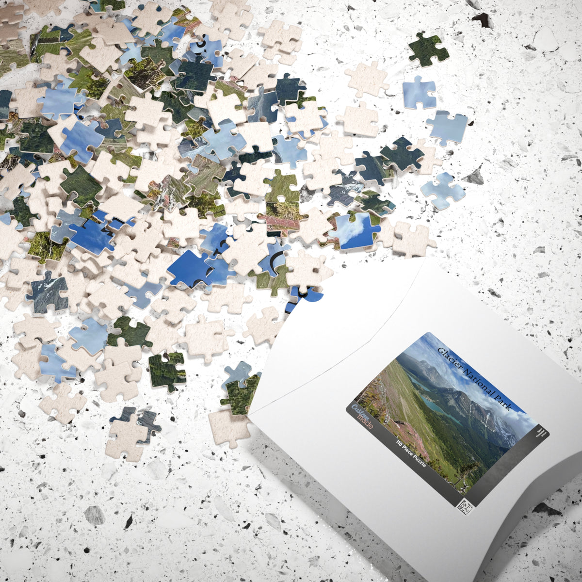 Glacier National Park Scenic Jigsaw Puzzle — Mountain Lakes Landscape (110/252/520/1014 pcs)