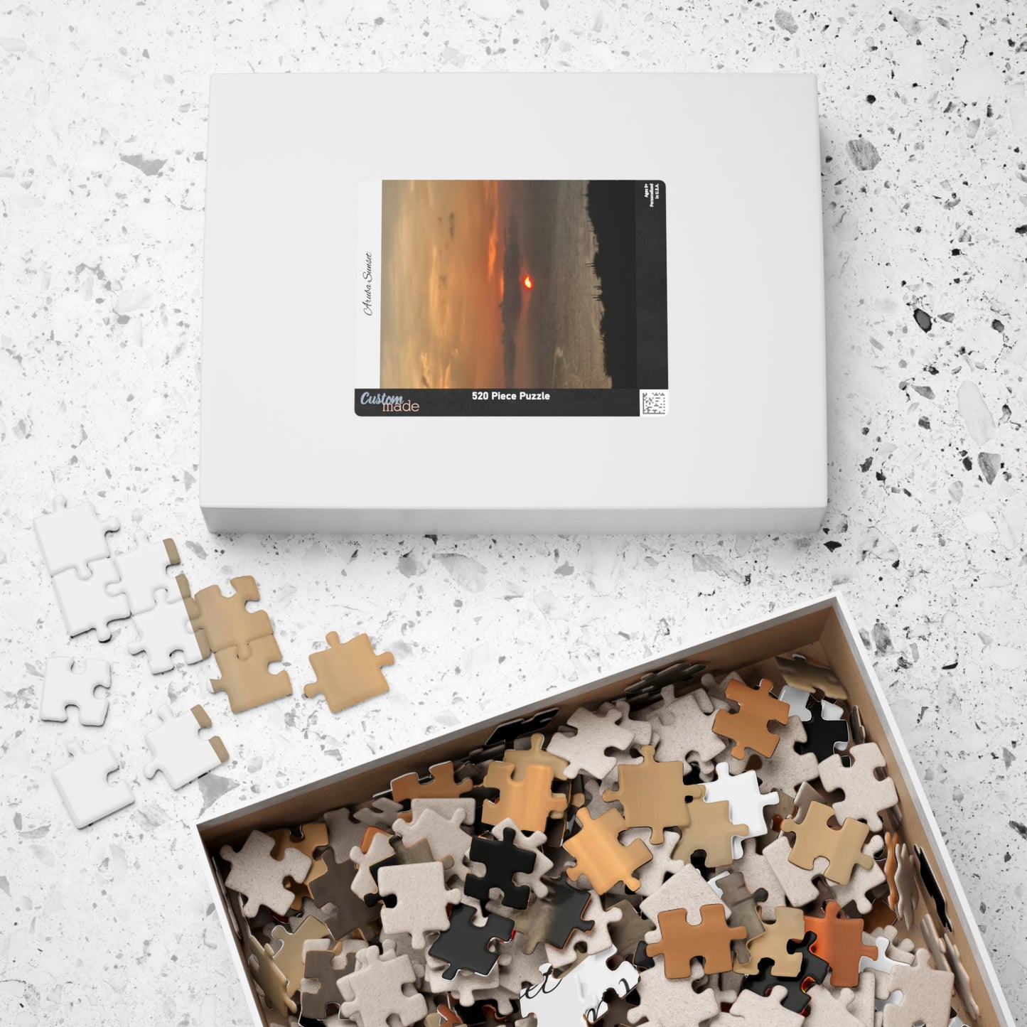 Aruba Sunset Over Ocean Puzzle — Scenic Beach Sunset Jigsaw (110–1014 pcs)