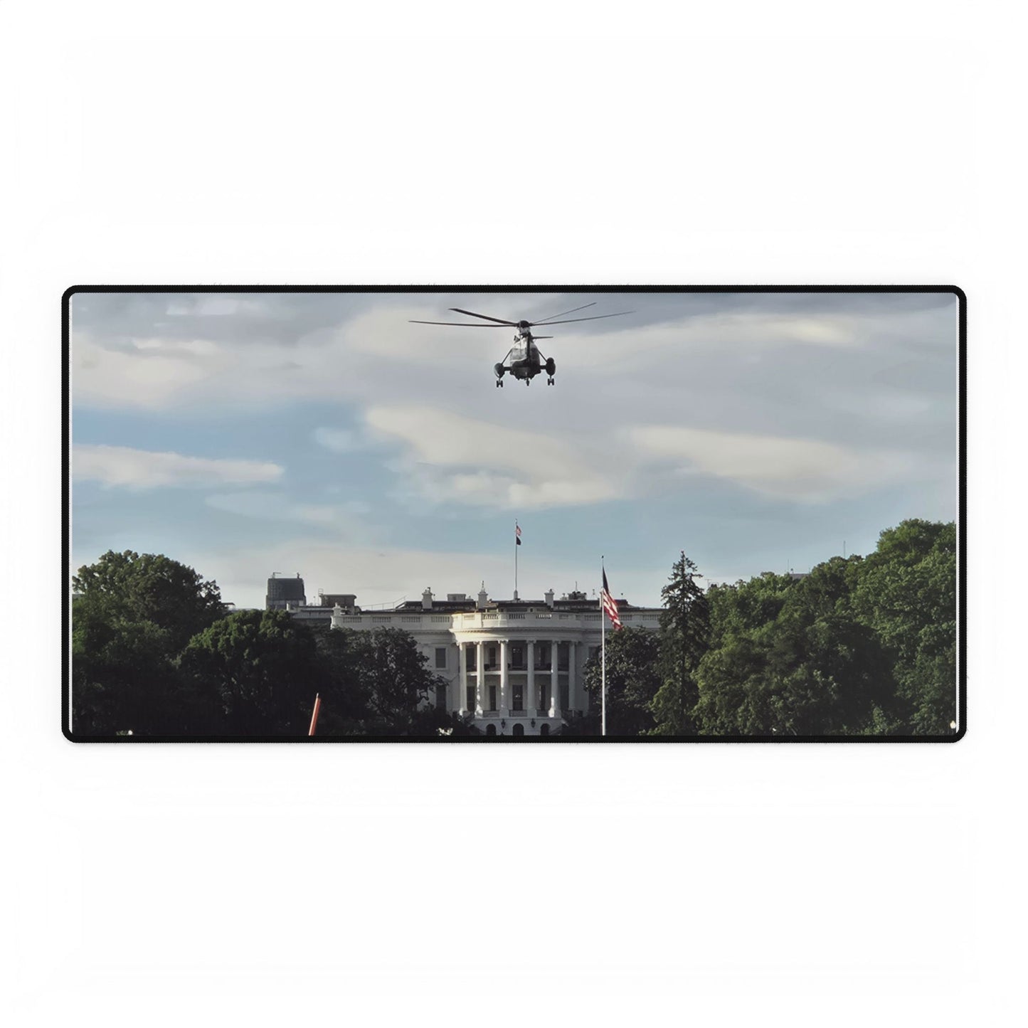 White House & Helicopter Mouse Pad — Washington D.C. Scenic