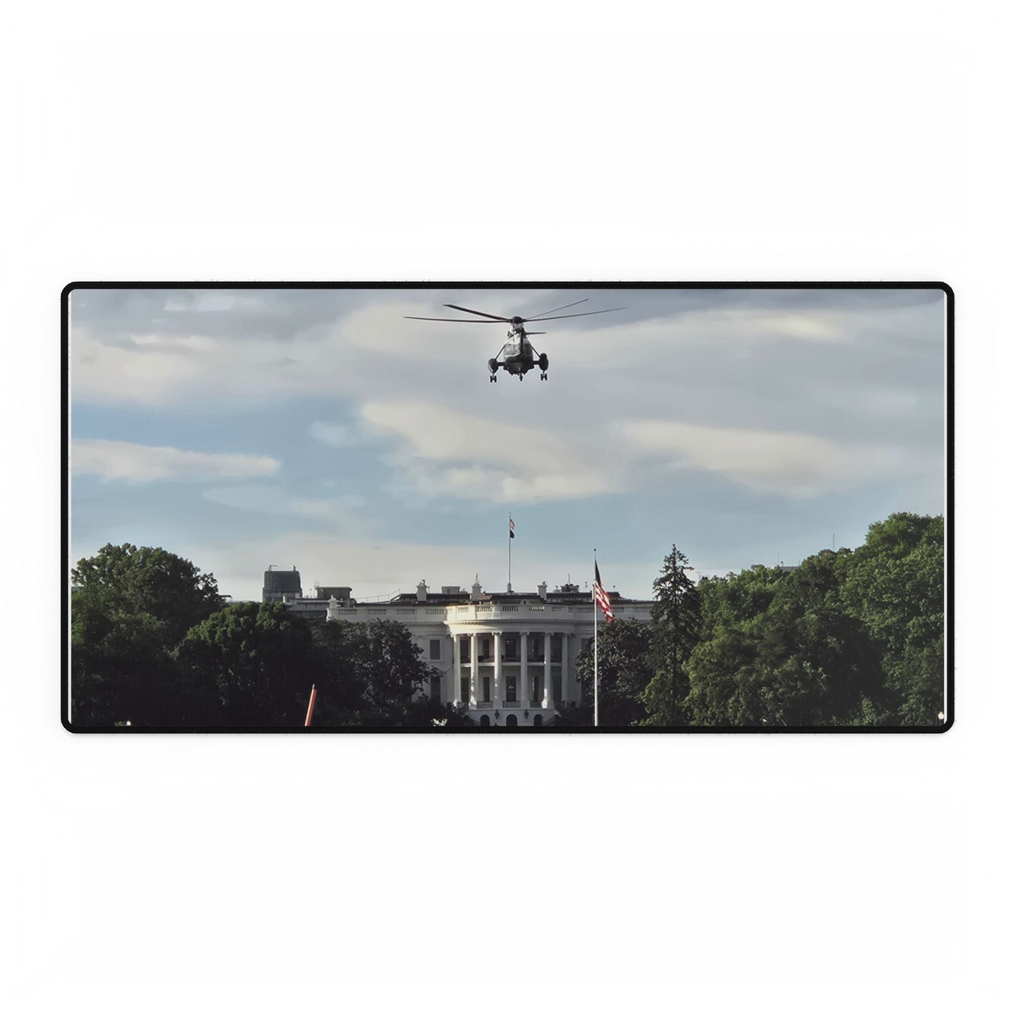 White House & Helicopter Mouse Pad — Washington D.C. Scenic