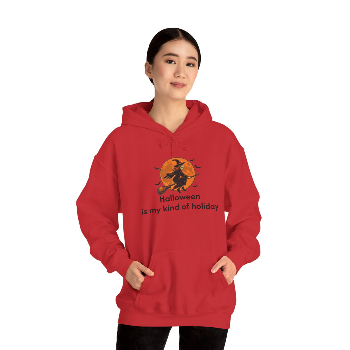 Halloween Hoodie — "Halloween is my kind of holiday" Witch Moon Sweatshirt