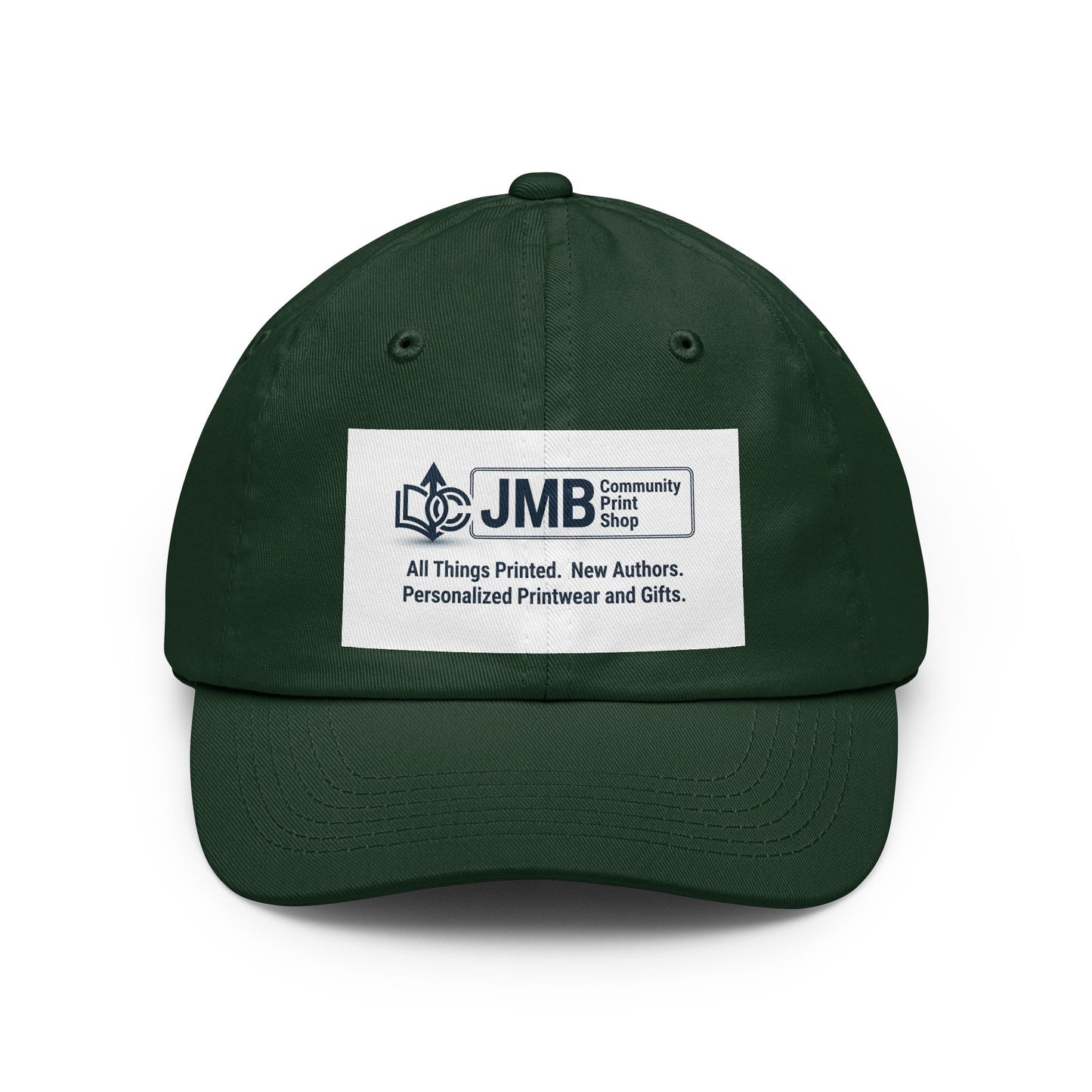 JMB Community Print Shop Logo Dad Hat — Embroidered Classic Baseball Cap