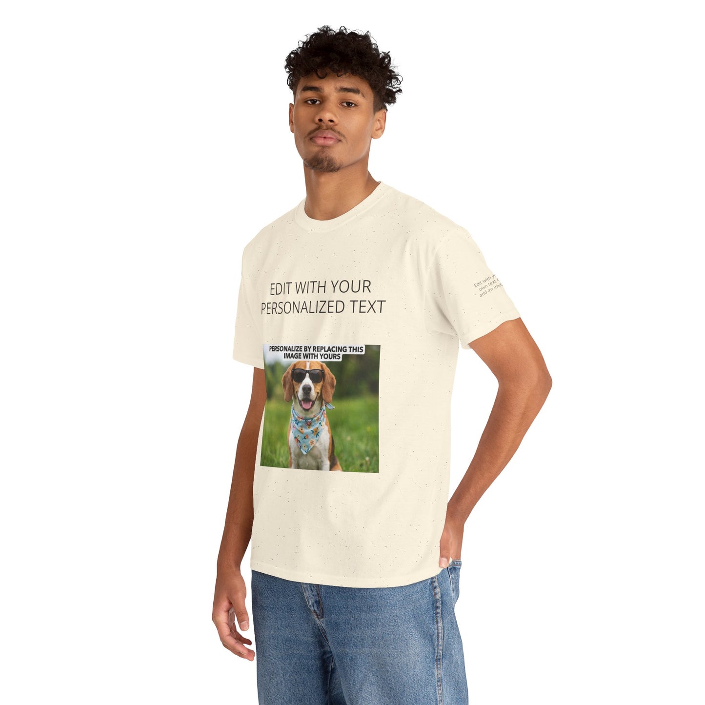Fully Customizable Multi-Photo T-Shirt – Personalized Text & Image 5-Zone Tee