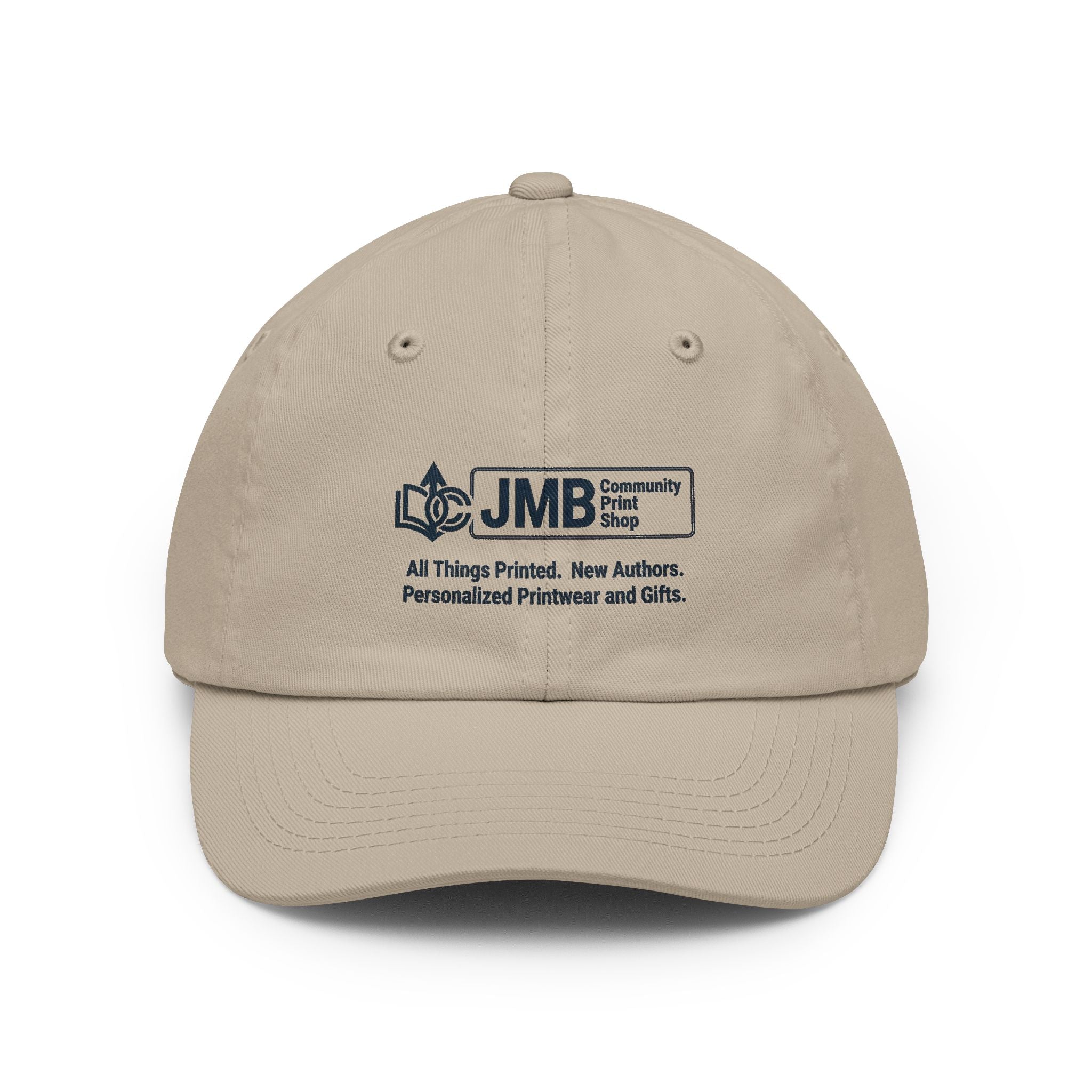 JMB Community Print Shop Logo Dad Hat — Custom Printed Classic Baseball Cap