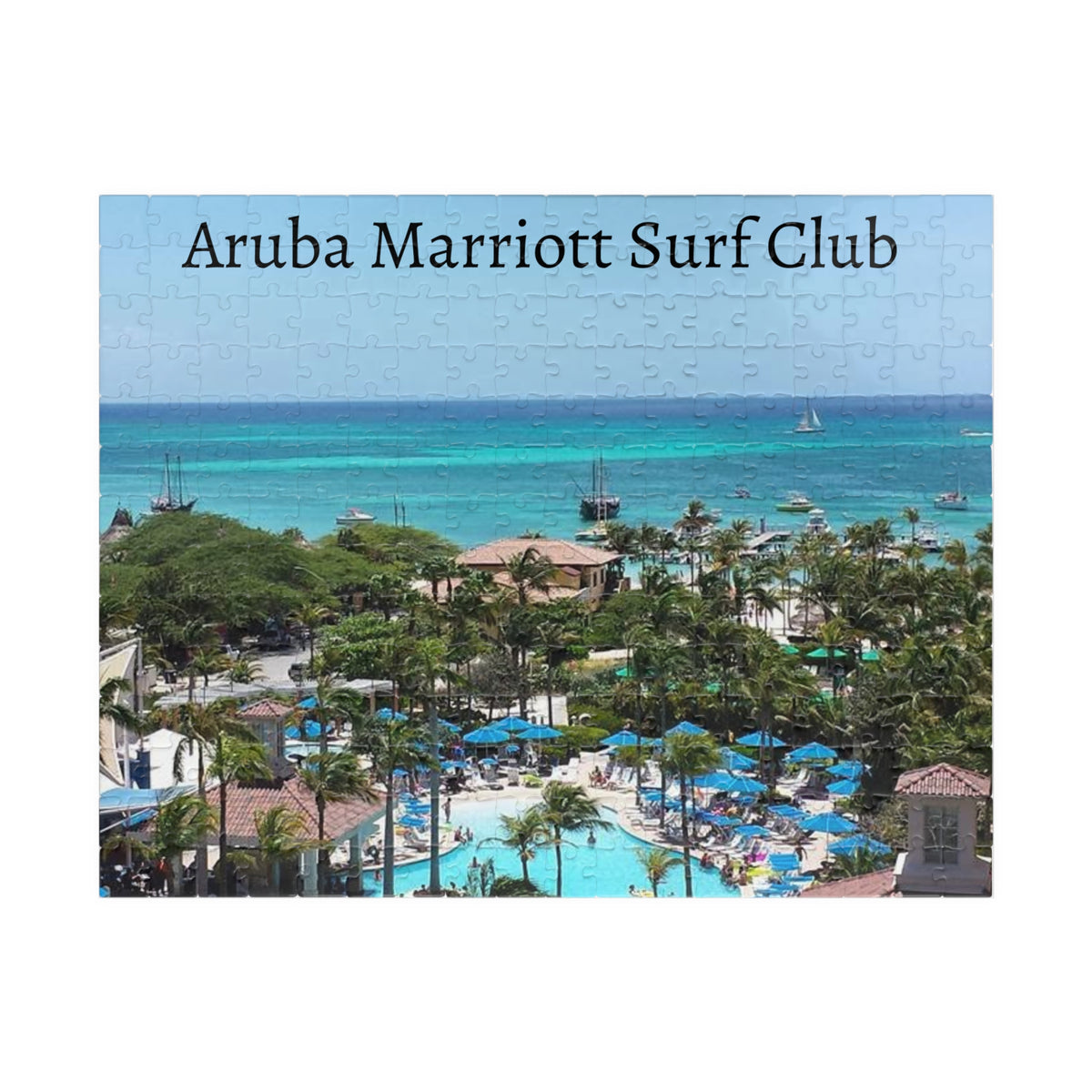 Aruba Marriott Surf Club Photo Puzzle — Tropical Resort Jigsaw (Multiple Piece Counts)