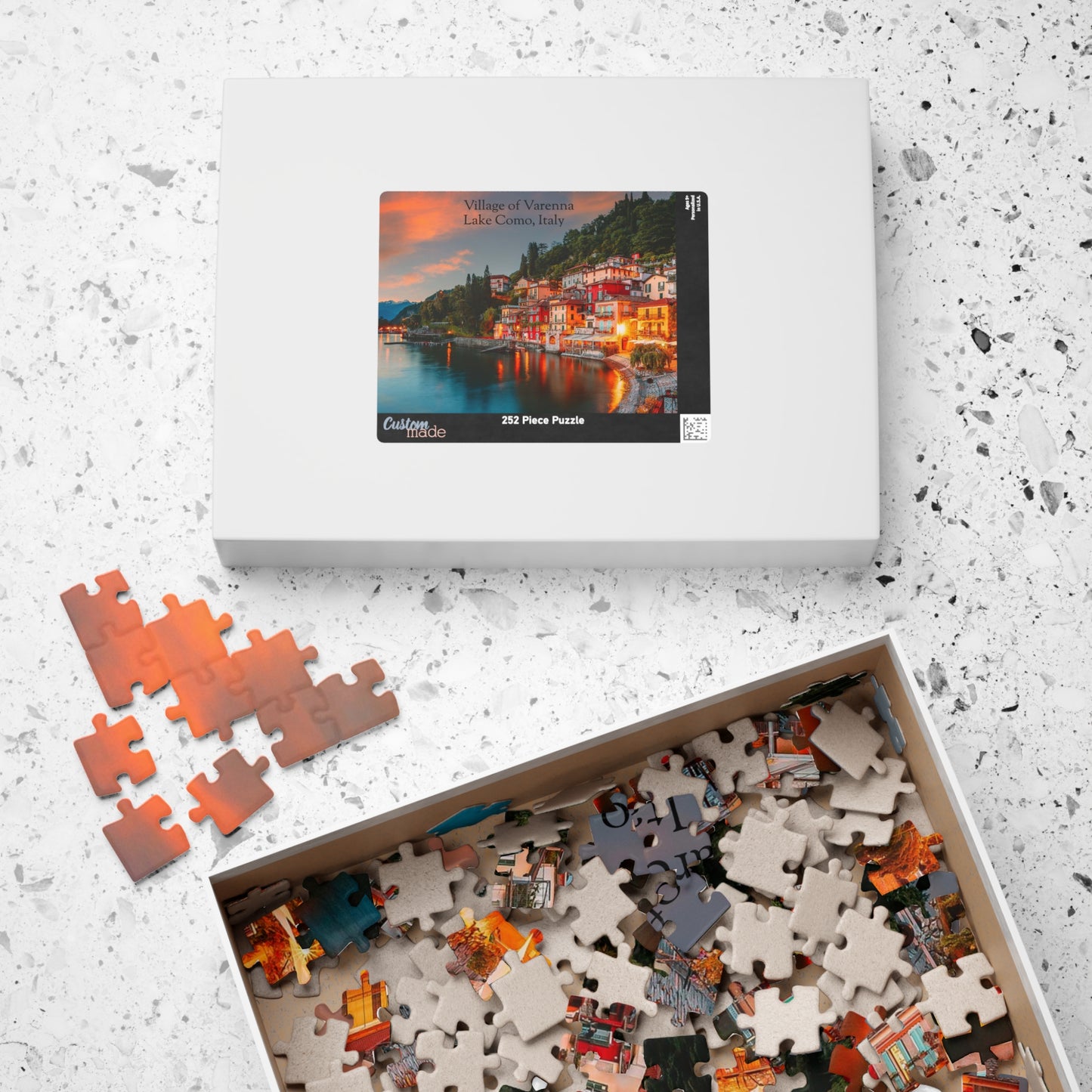 Lake Como Varenna Sunset Jigsaw Puzzle – Scenic Italy 252/520/1014-Piece