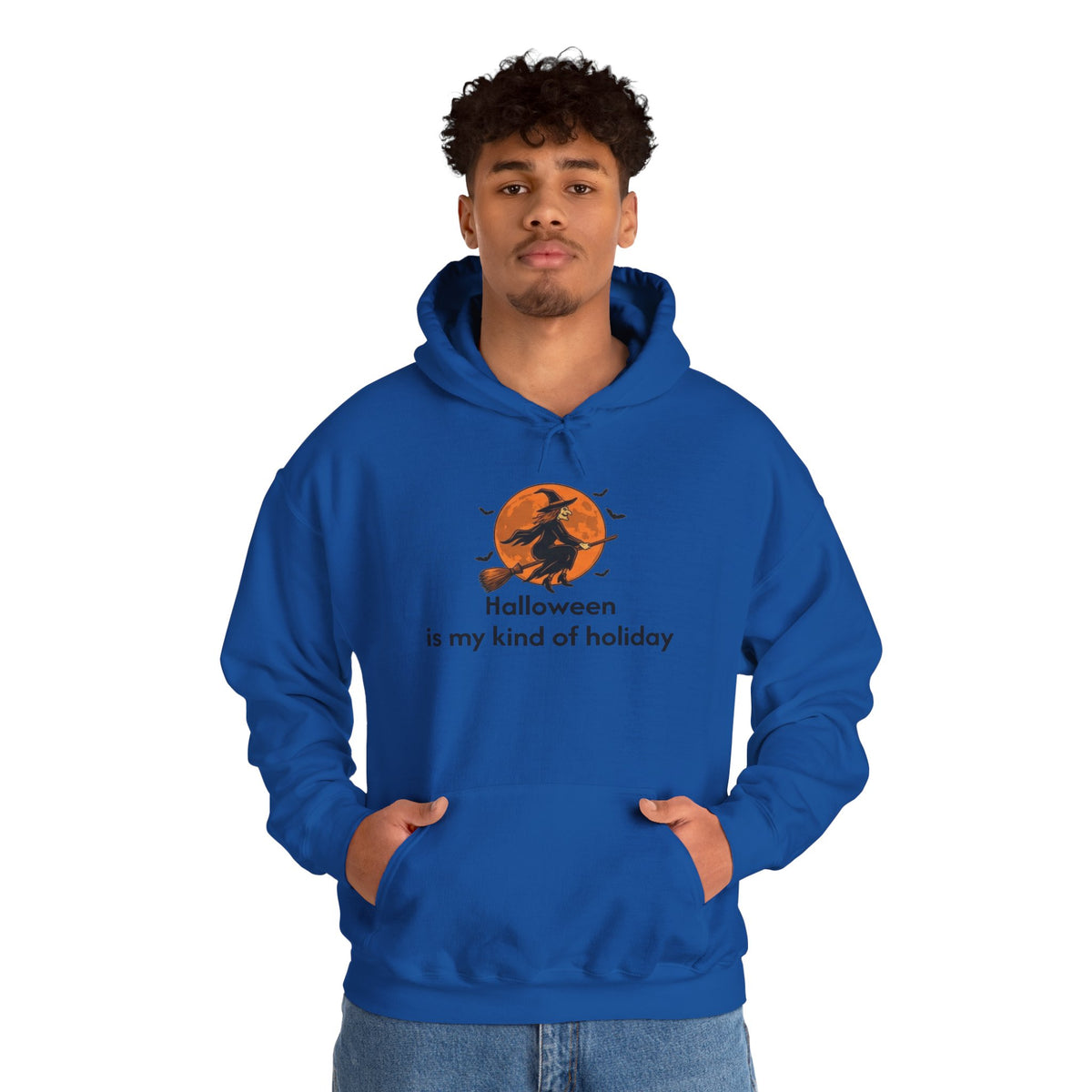 Halloween Hoodie — "Halloween is my kind of holiday" Witch Moon Sweatshirt