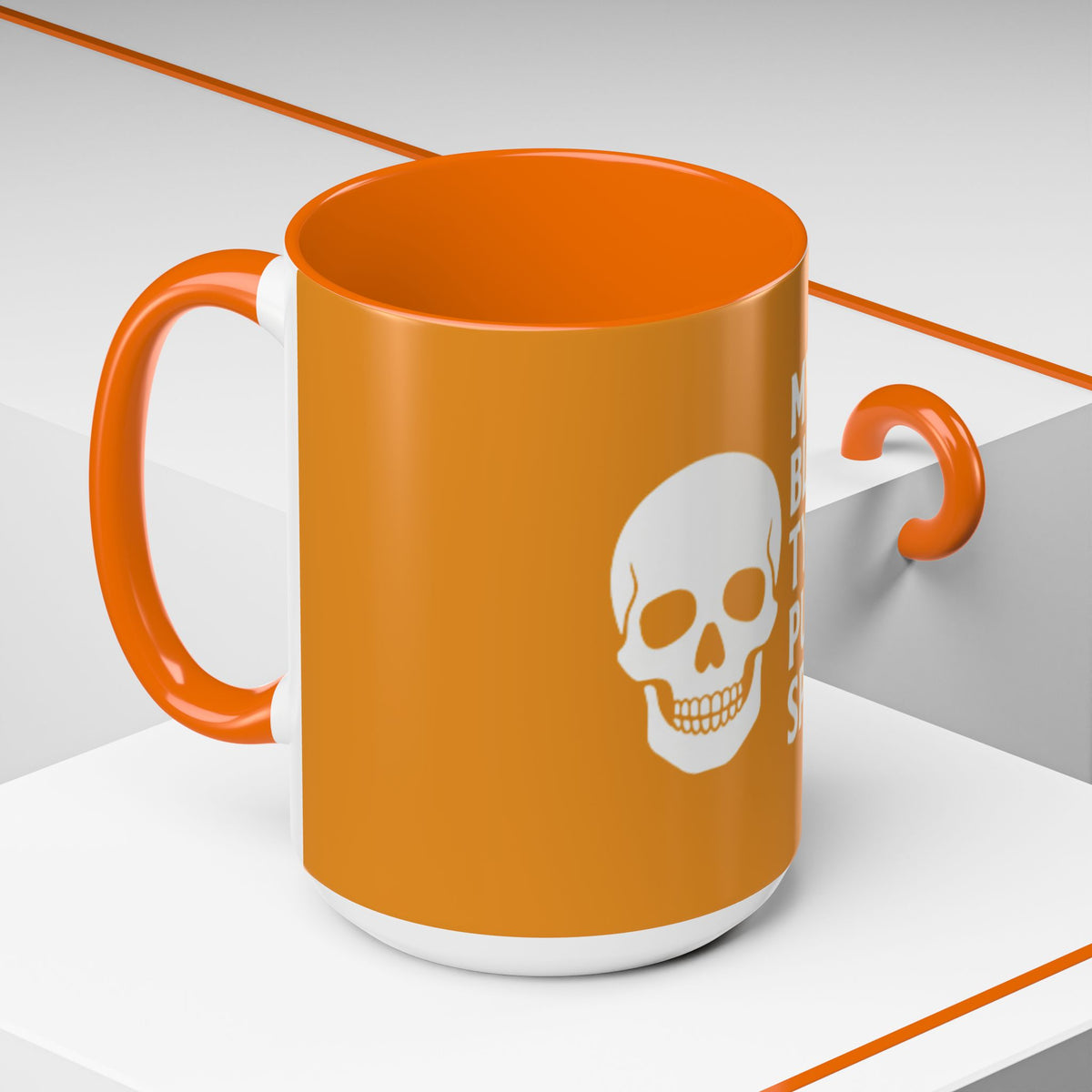 Pumpkin Spice Skull Coffee Mug — “My Blood Type Is Pumpkin Spice” Accent Mug