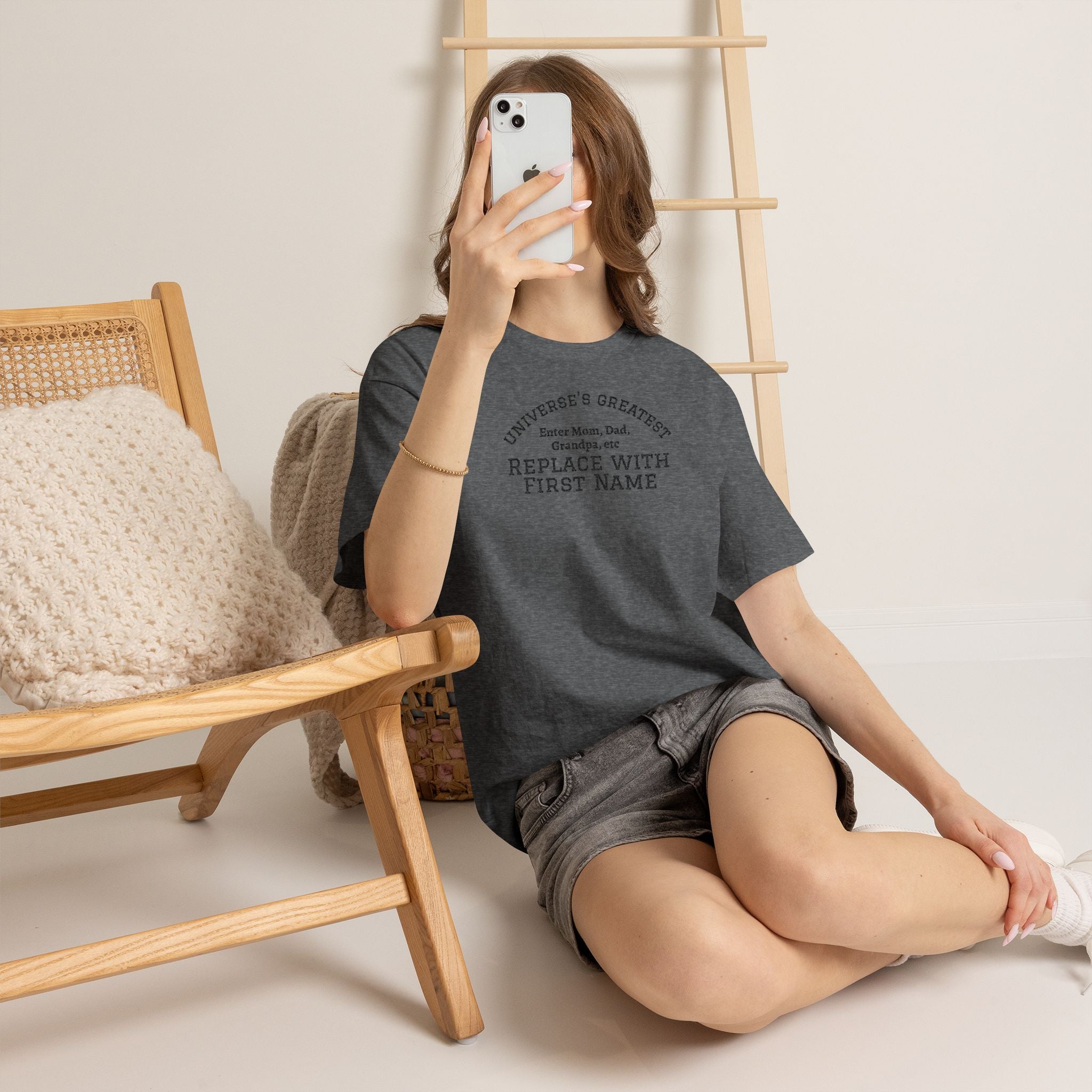 Universe's Greatest Mom, Dad, or More Personalized and Embroidered T-Shirt