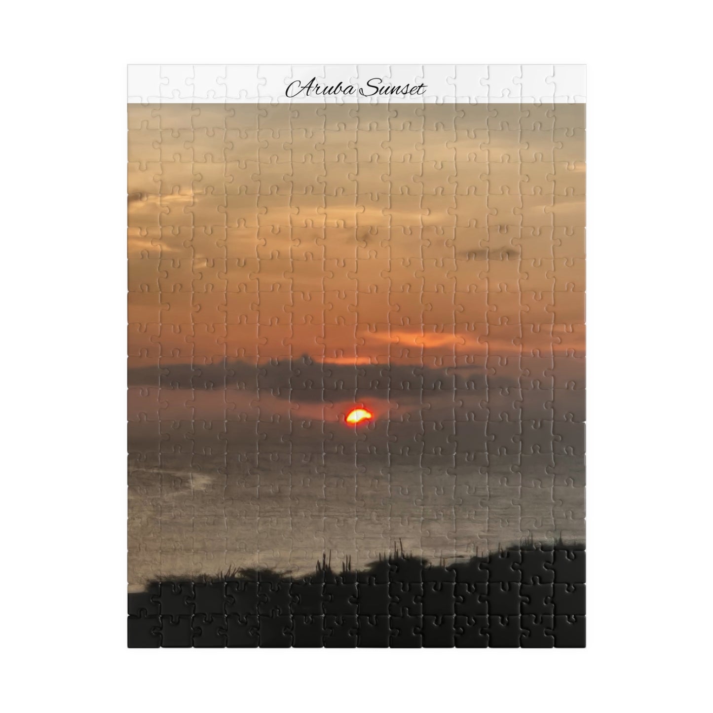 Aruba Sunset Over Ocean Puzzle — Scenic Beach Sunset Jigsaw (110–1014 pcs)