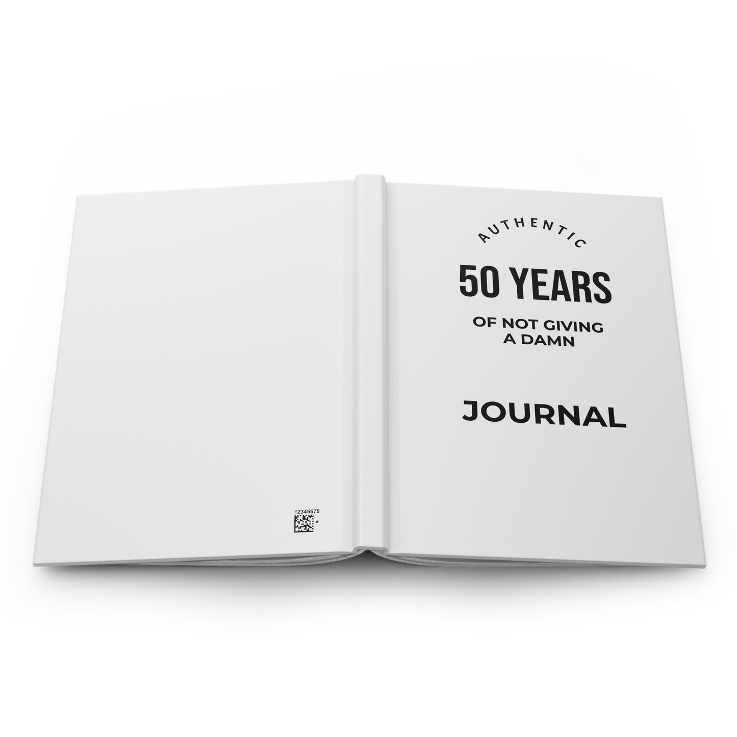 Authentic 50 Years Funny Milestone Hardcover Journal — 50th Birthday Gift