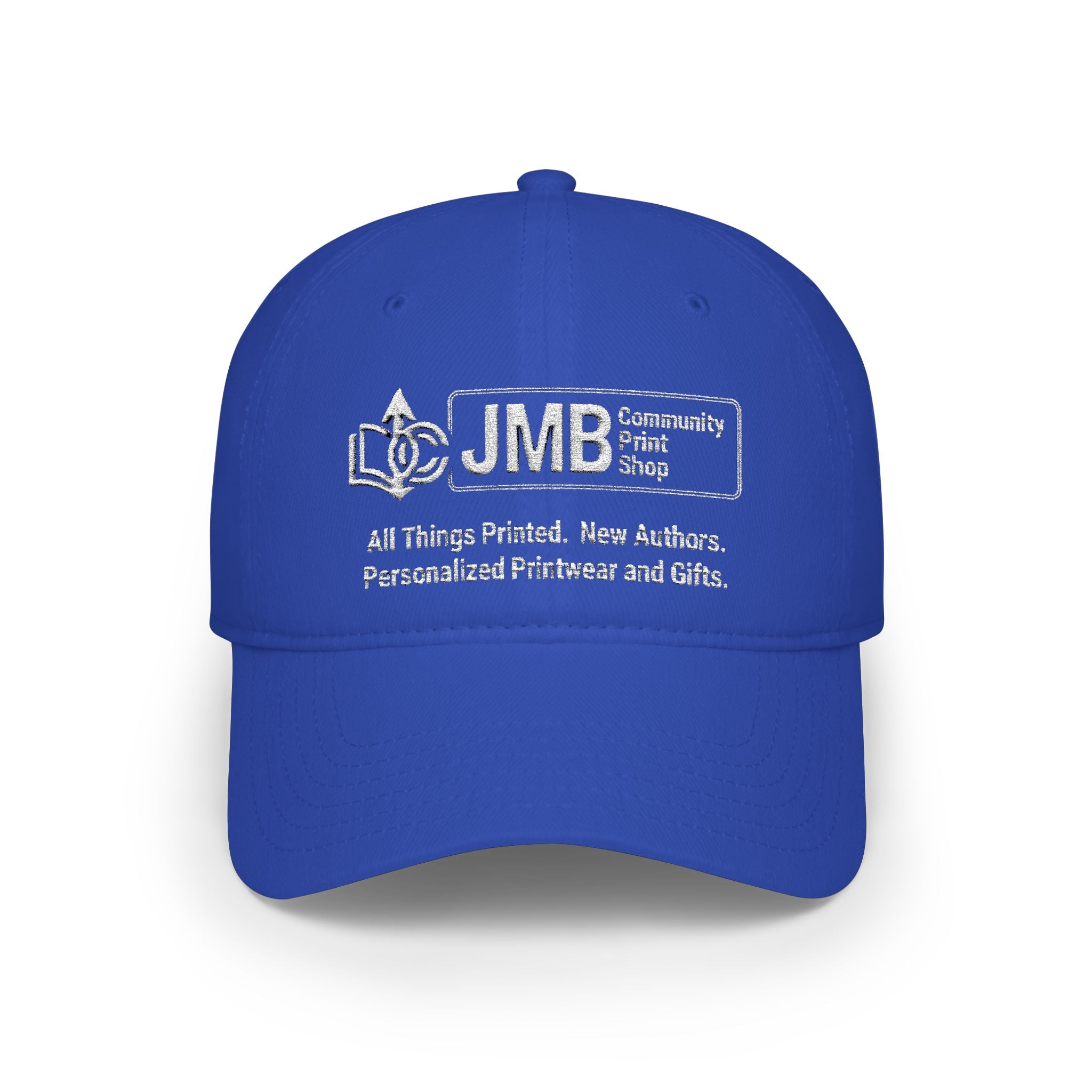 DYW - Embroidered Low Profile Baseball Cap — JMB Community Print Shop White Logo Hat