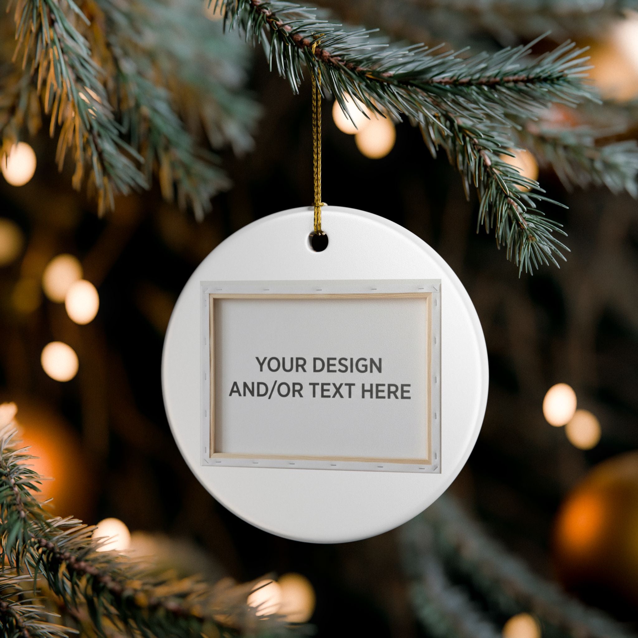 Design Your Way!  Custom Ceramic Round or Heart Ornament - Personalized Photo Holiday Decoration