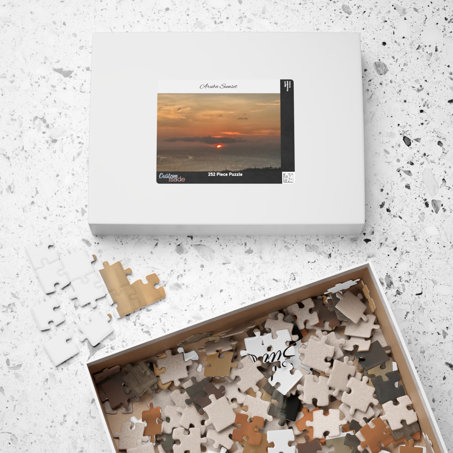 Aruba Sunset Over Ocean Puzzle — Scenic Beach Sunset Jigsaw (110–1014 pcs)