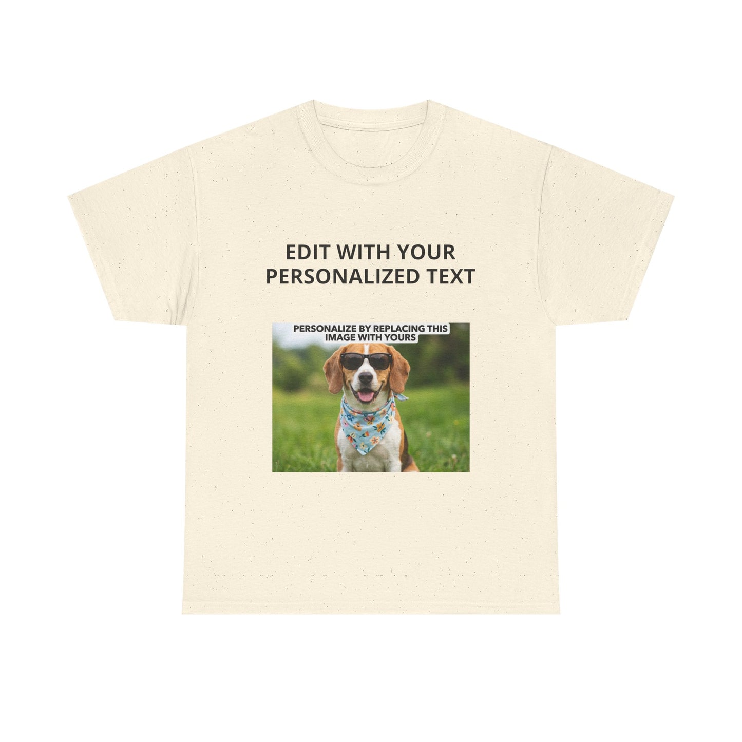 Fully Customizable Multi-Photo T-Shirt – Personalized Text & Image 2-Zone Tee