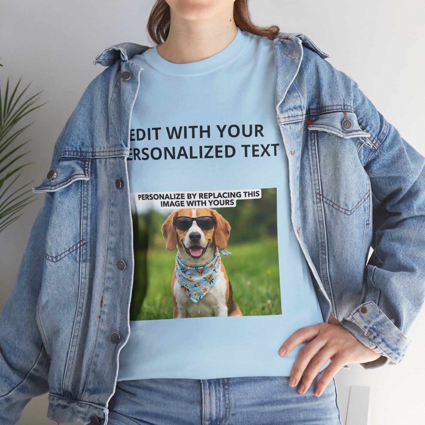 Fully Customizable Multi-Photo T-Shirt – Personalized Text & Image 5-Zone Tee