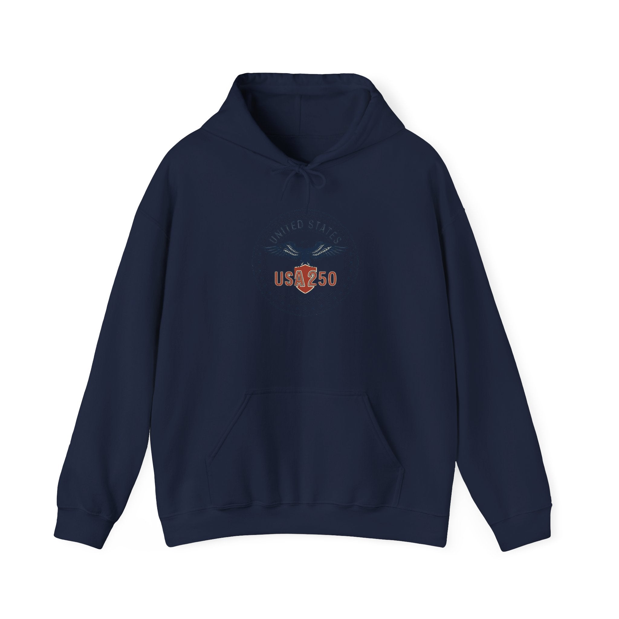 USA 250th Birthday Hoodie - 250 Years Patriotic Emblem, Independence Day Celebration
