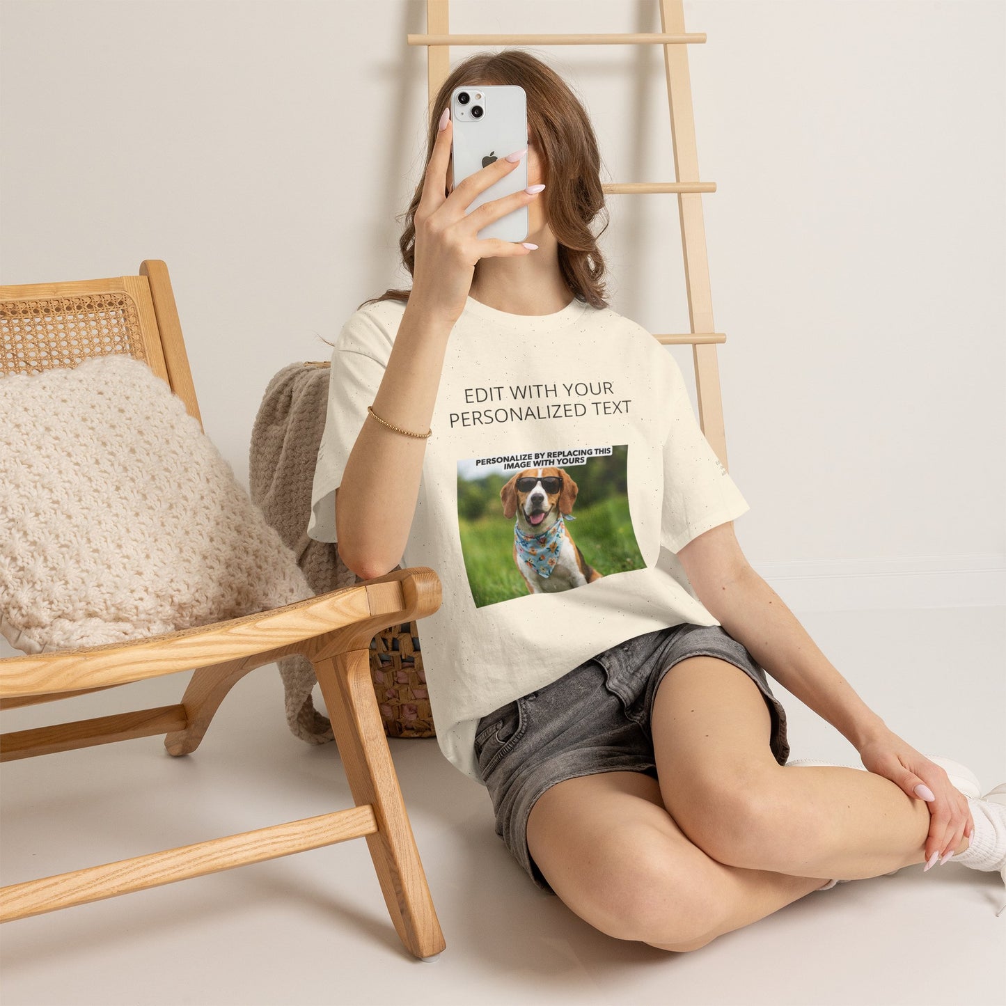 Fully Customizable Multi-Photo T-Shirt – Personalized Text & Image 5-Zone Tee